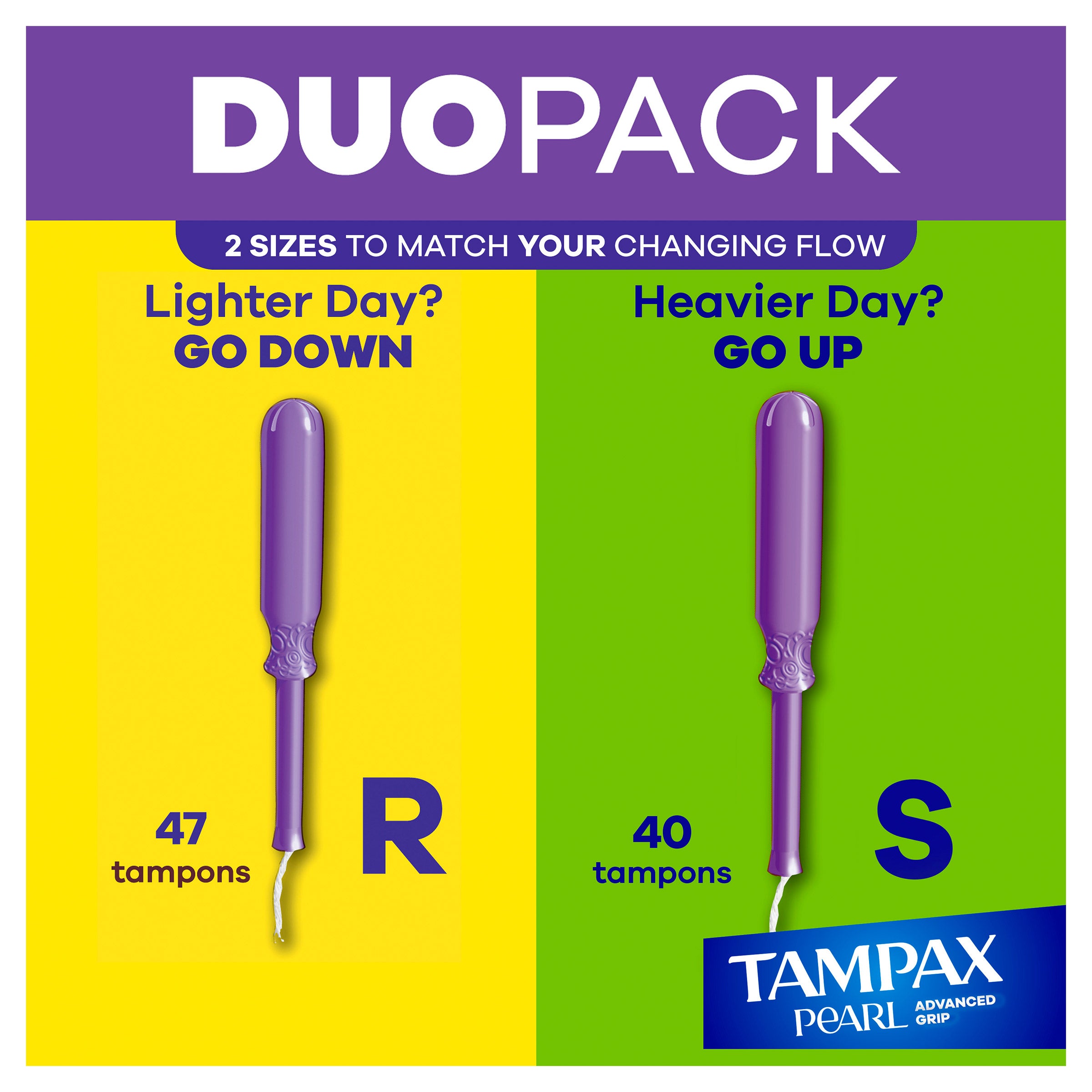 Tampax Pearl Advanced Duopack, 87-count