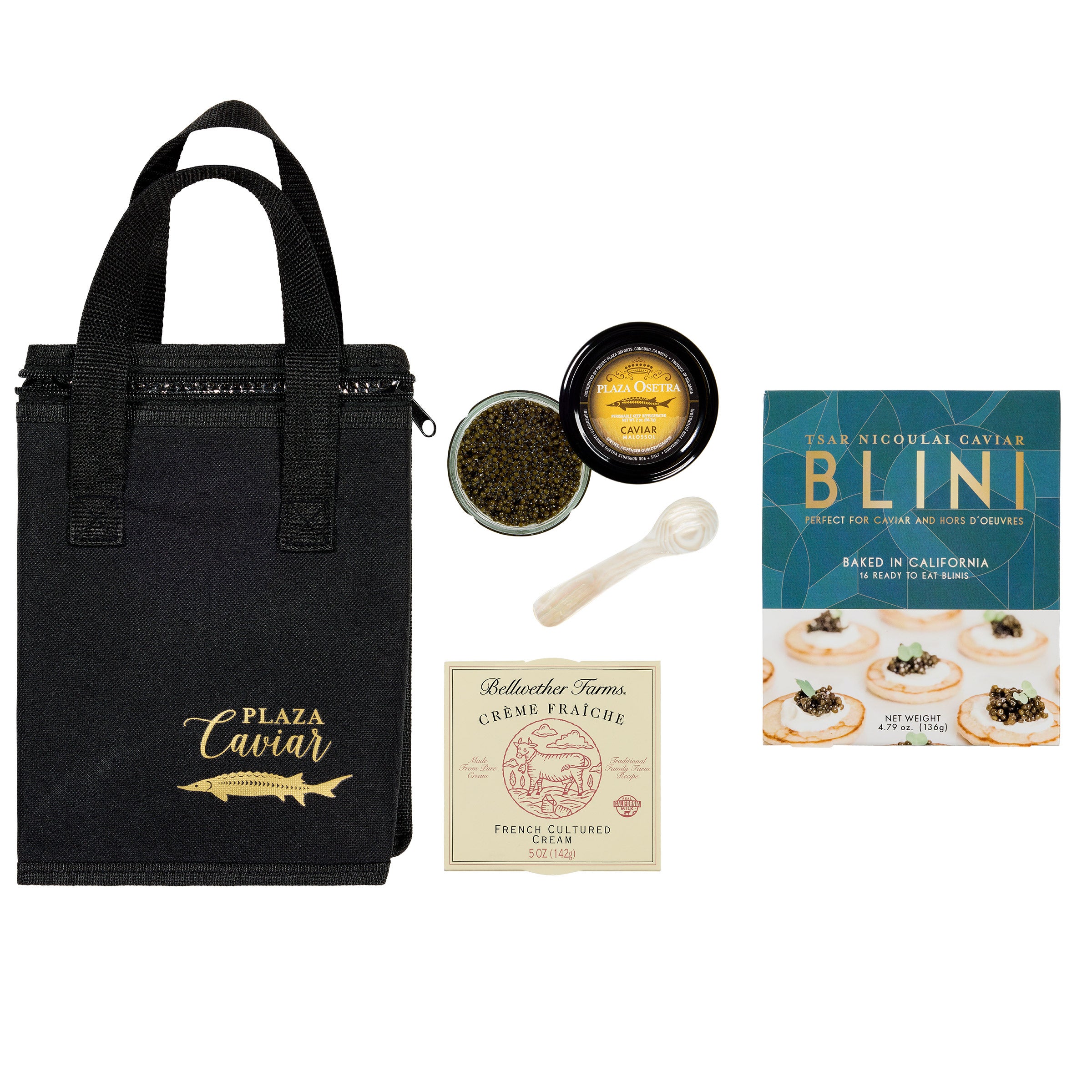 Plaza Osetra Farmed Bulgarian Sturgeon Caviar, 2 oz Gift Set