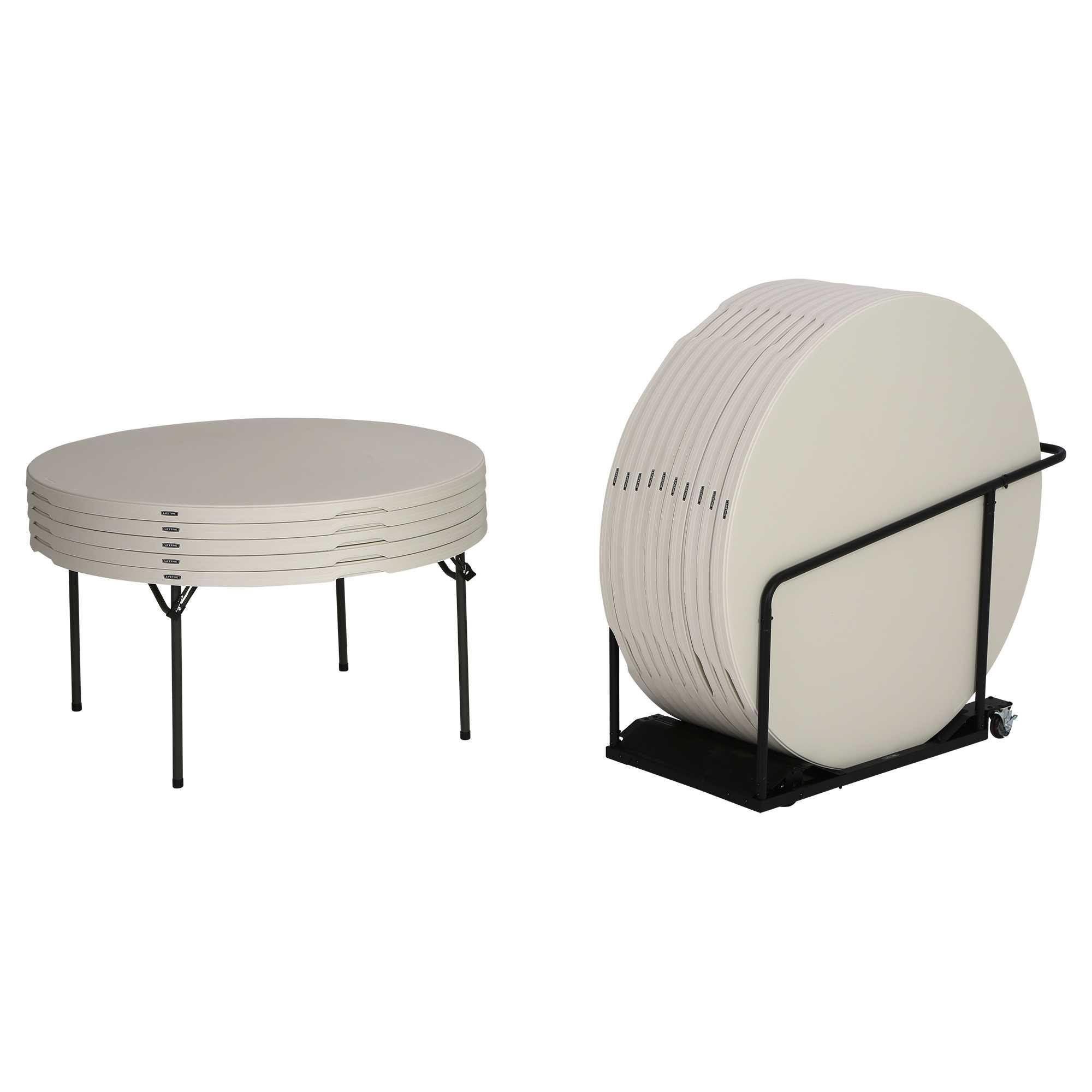 Lifetime 60" Round Table, 15-pack with Cart