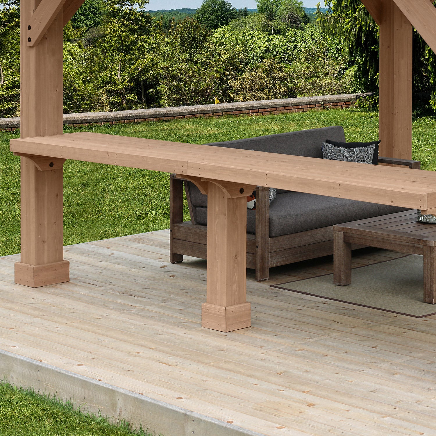 Yardistry 12' Pavilion Bar Counter