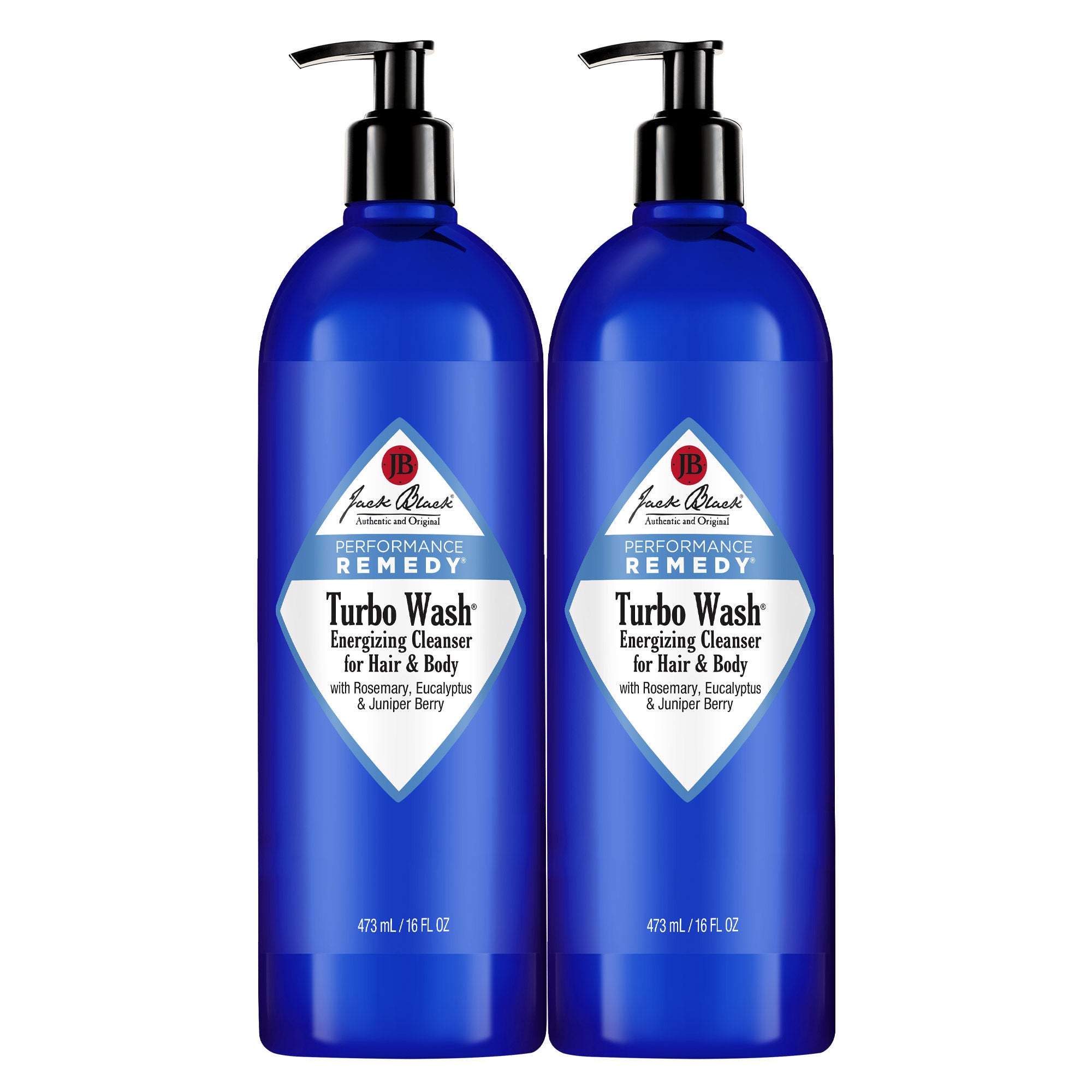 Jack Black Turbo Wash Energizing Hair & Body Cleanser, 2-pack