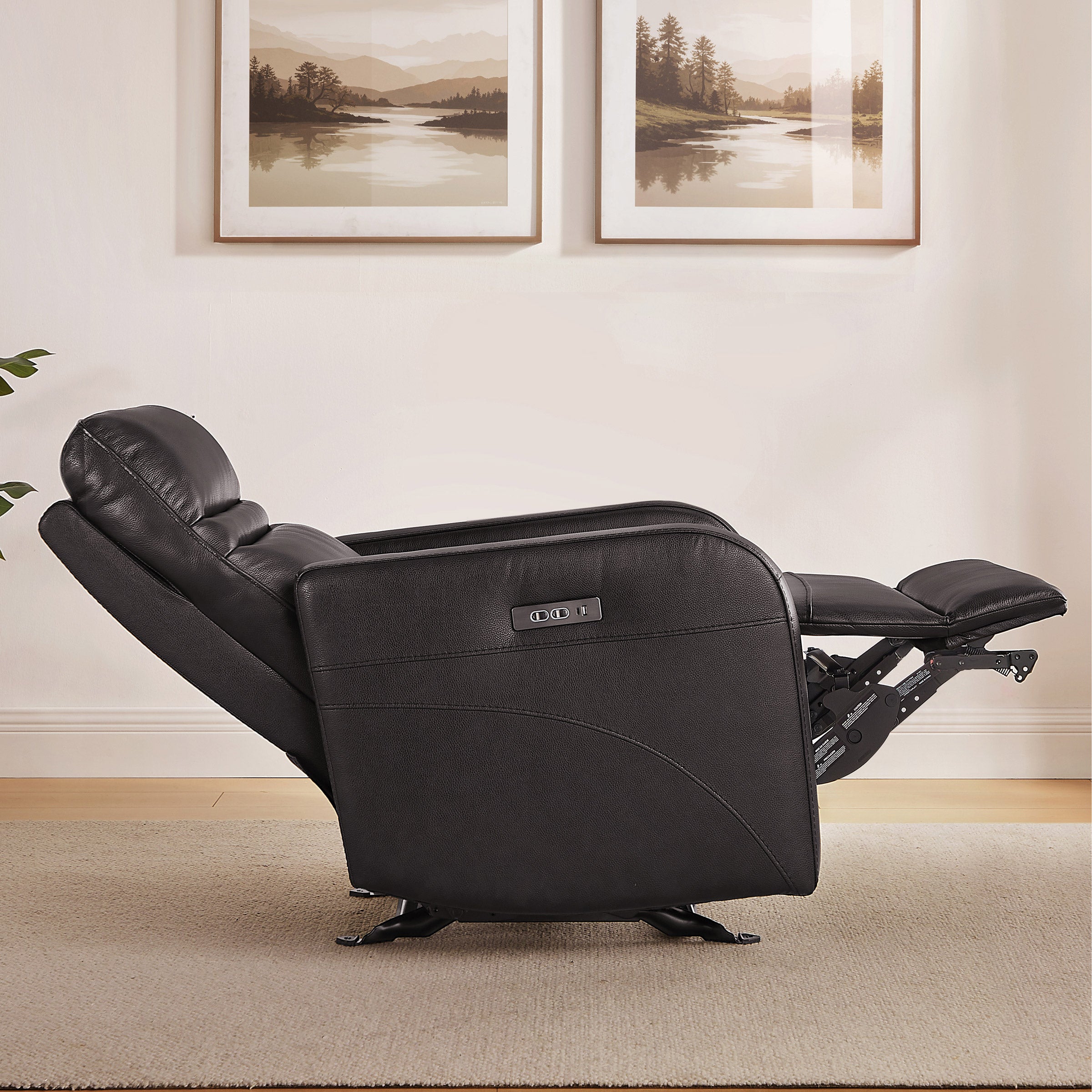 Gilman Creek Aldryn Leather Gliding Power Recliner with Power Headrest