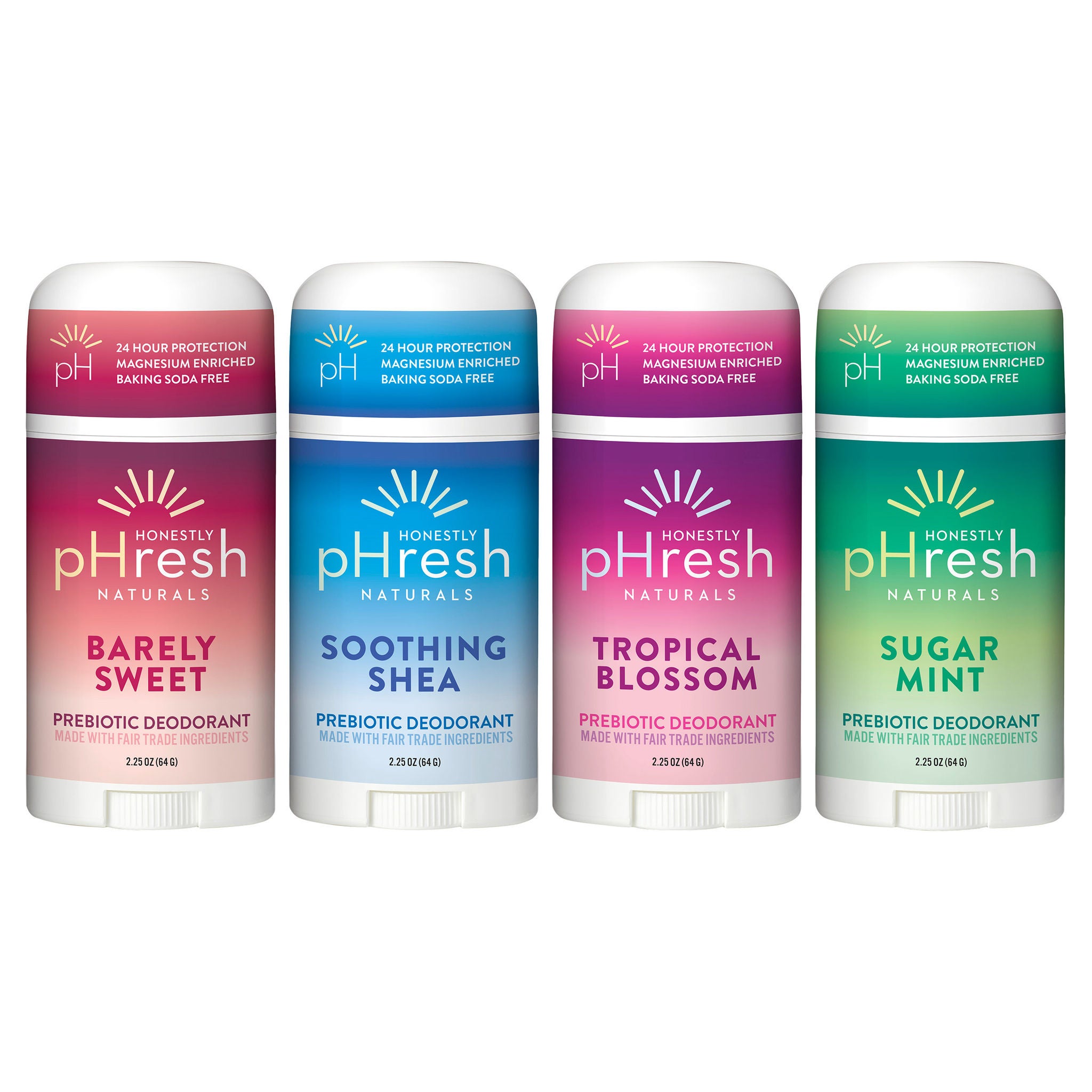Honestly pHresh Natural Deodorant Sticks 4-piece