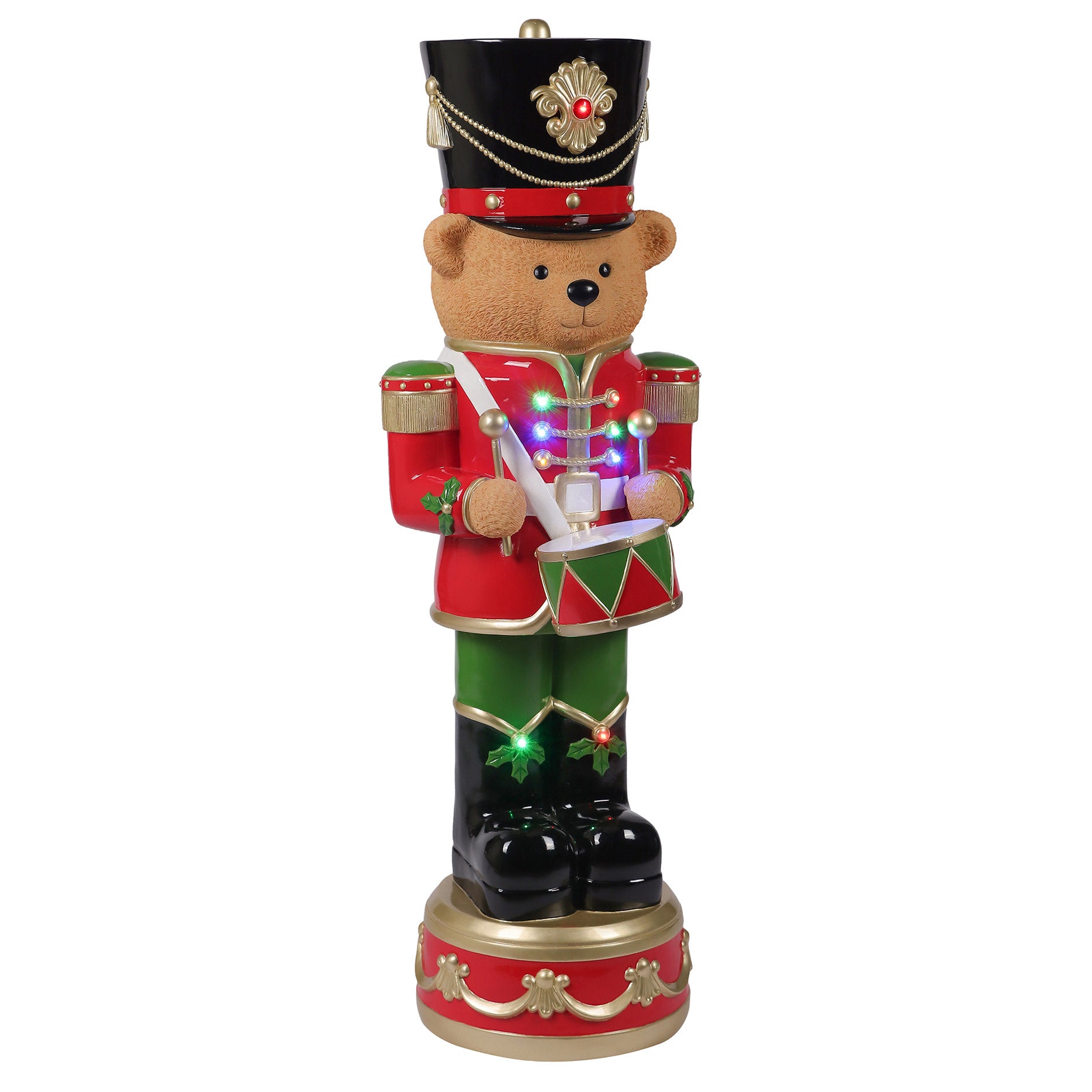 4' Nutcracker Bear with LED Lights