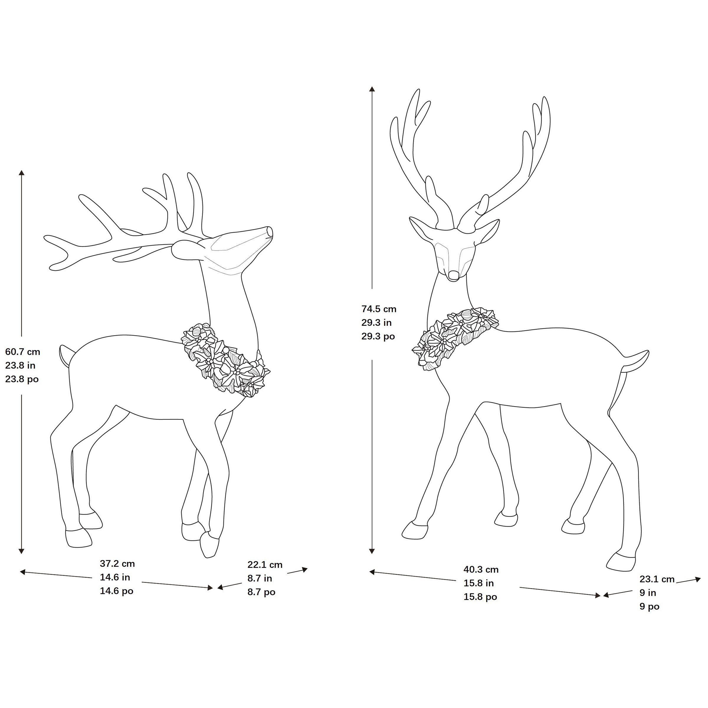 Deer Greeter, Set of 2