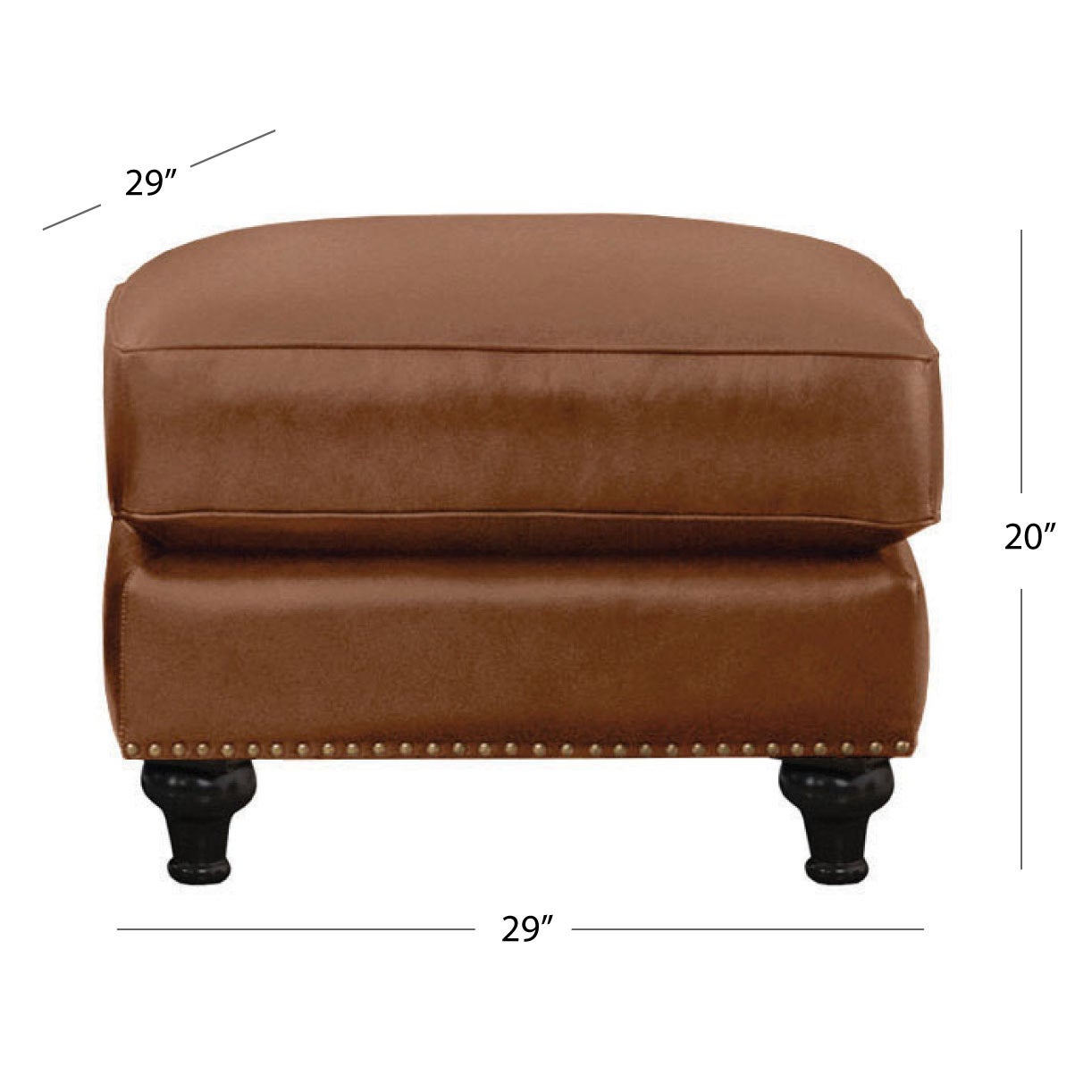 Mortara Leather Ottoman