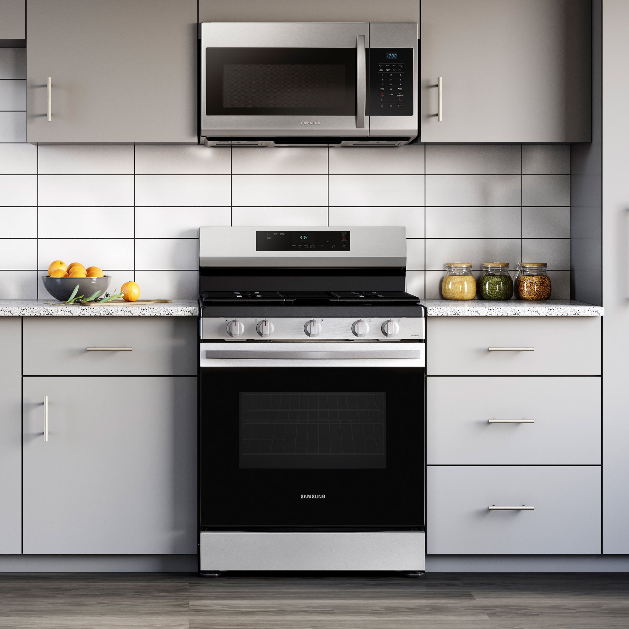 Samsung 6.0 cu. ft. Smart Freestanding Gas Range with Integrated Griddle