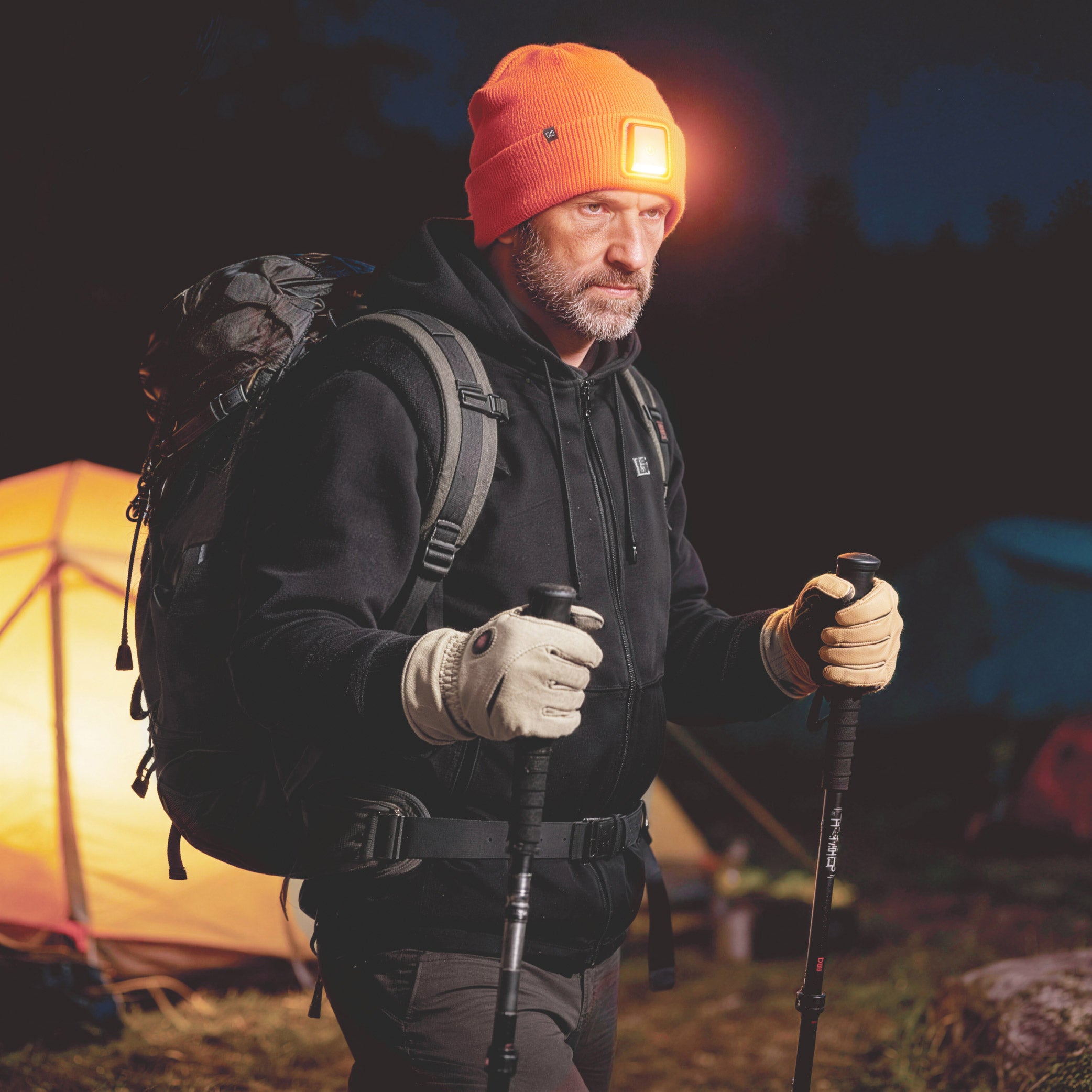 Mobile Warming Heated Beanie with LED Light