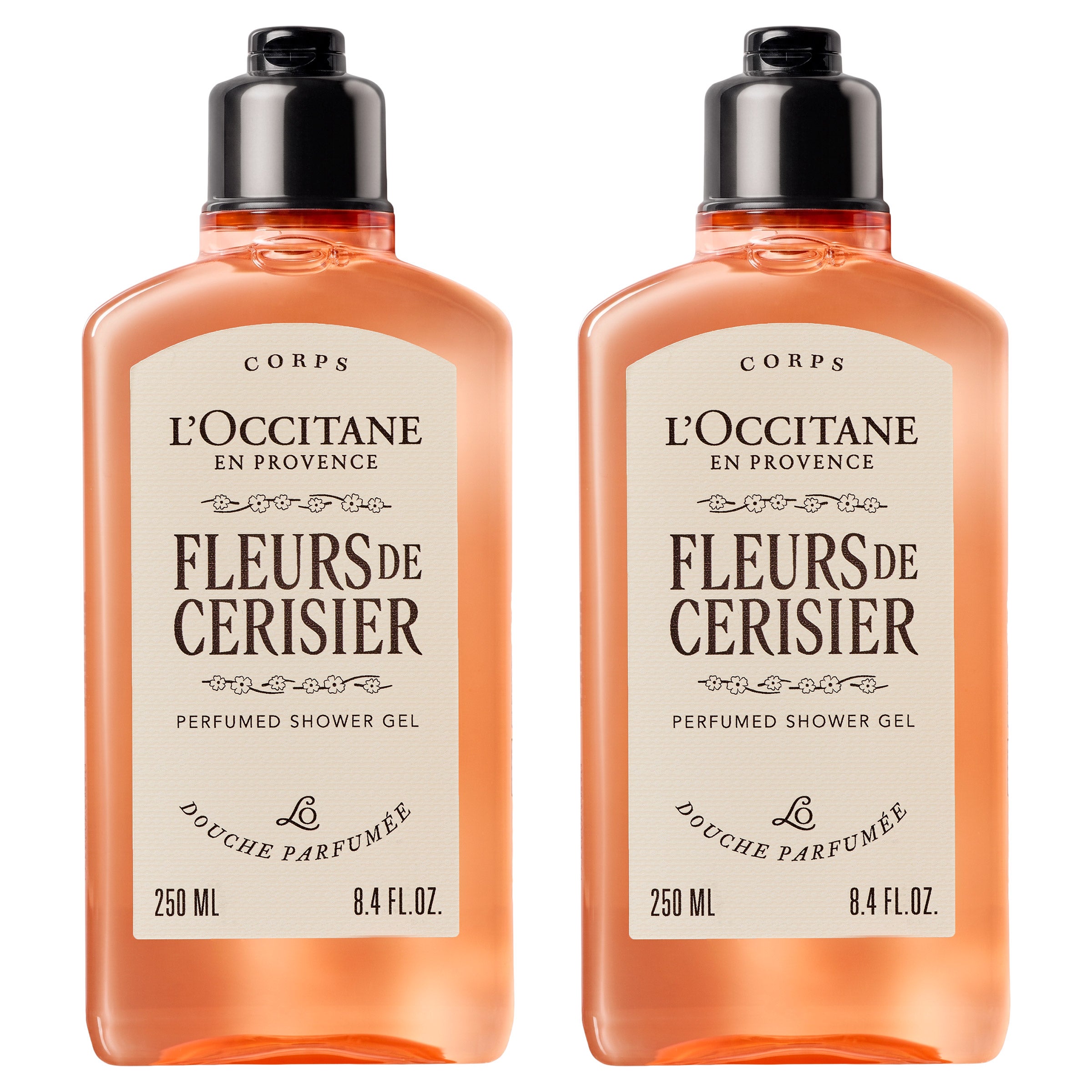 L'Occitane Fleurs De Cerisier Perfumed Shower Gel, 8.4 fl oz, 2-pack