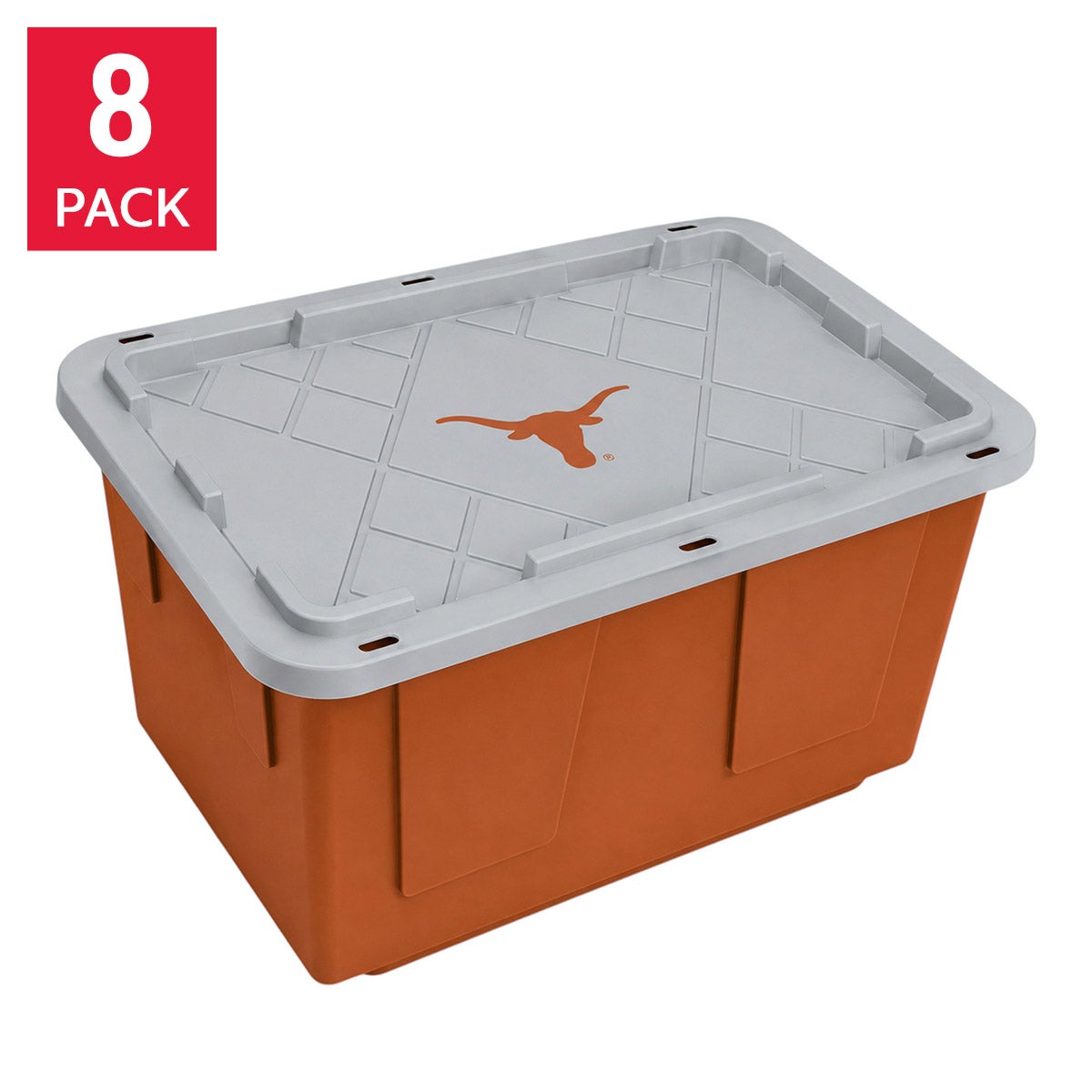 GreenMade 27 Gallon NCAA Licensed Storage Bin, 8-pack