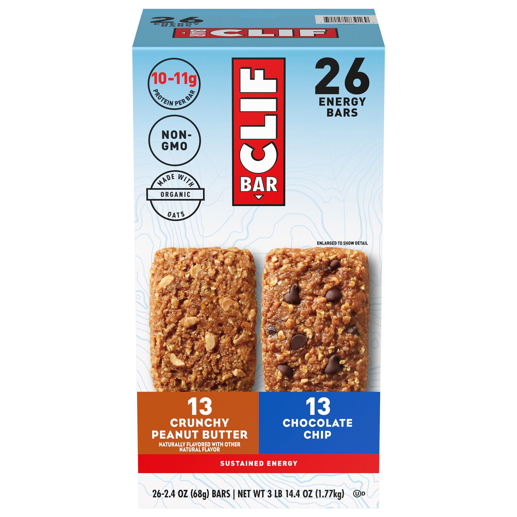 CLIF BAR Energy Bar, Variety Pack, 2.4 oz, 26-count