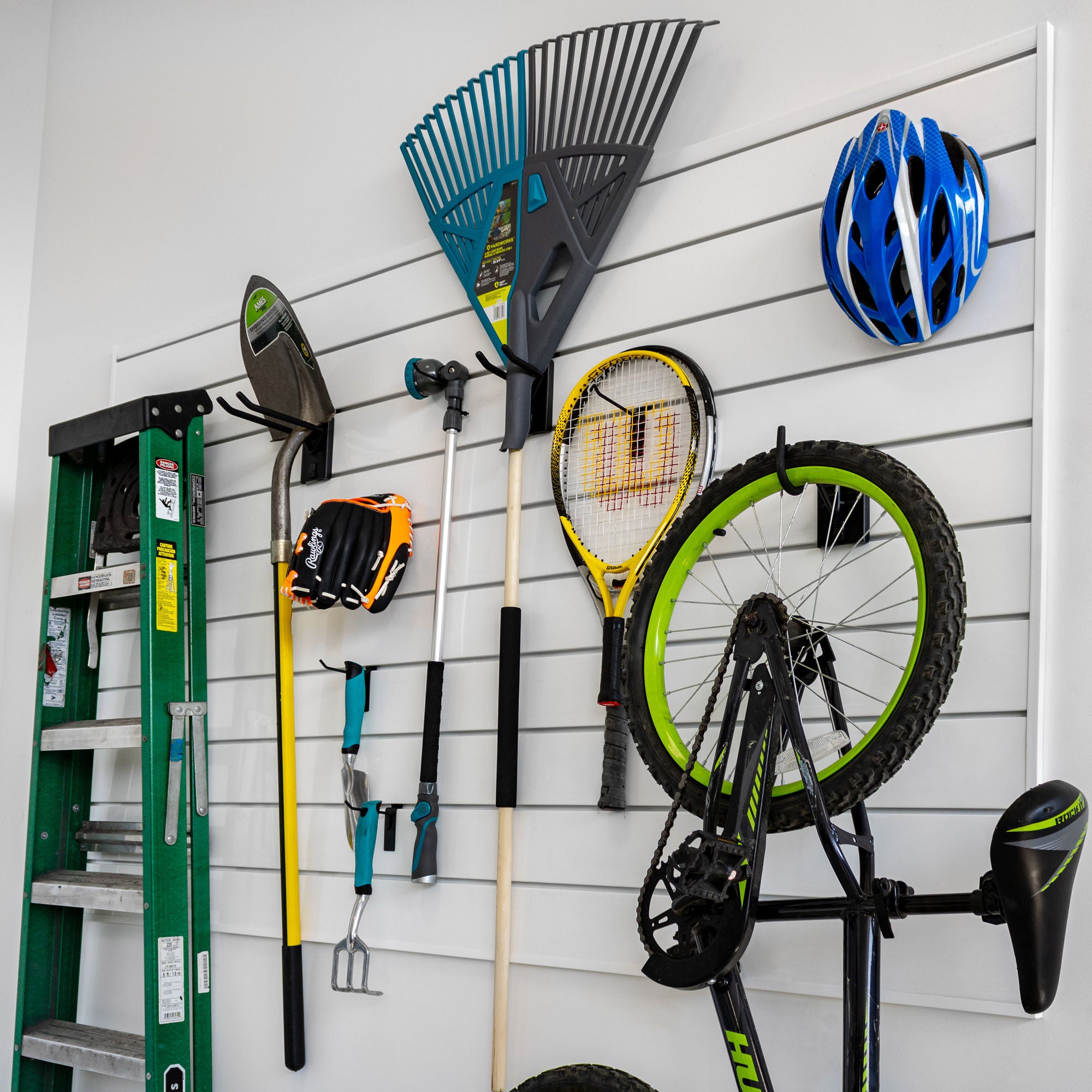 Proslat PVC Slatwall Kit with Black Hooks
