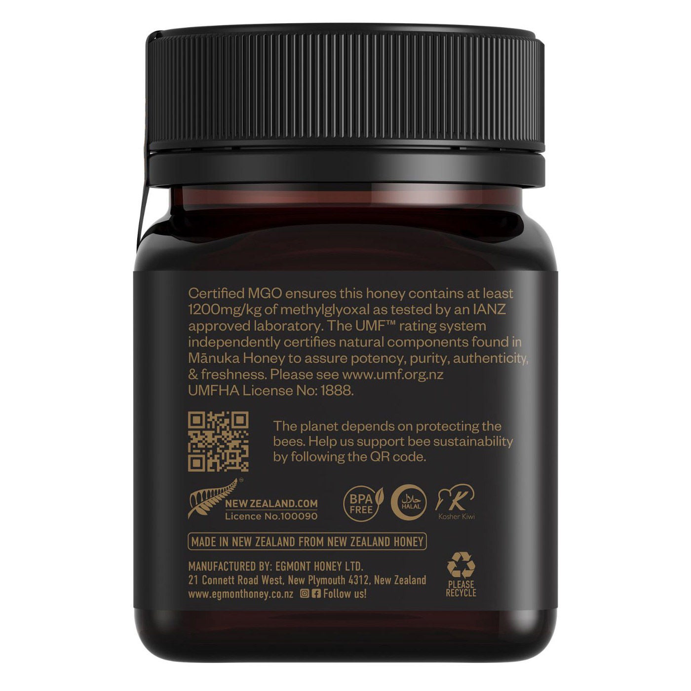 Egmont Honey Certified UMF 25+, MGO 1200, Manuka Honey, 8.8 oz, Limited Release Gift Box
