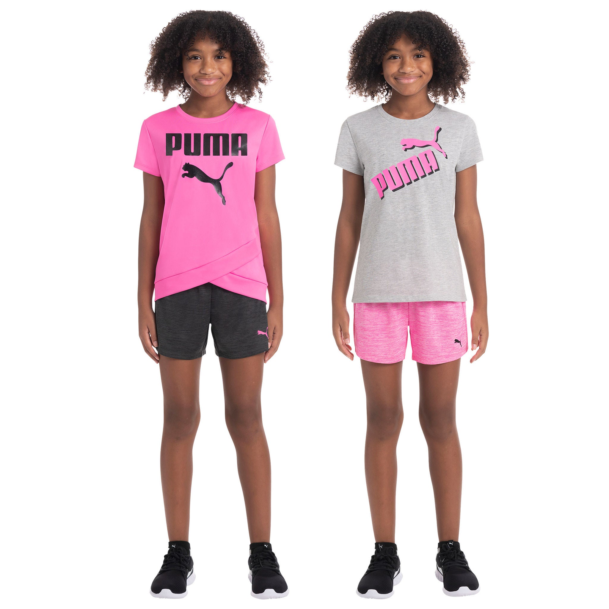 PUMA Kids' 4-piece Set, Pink or White