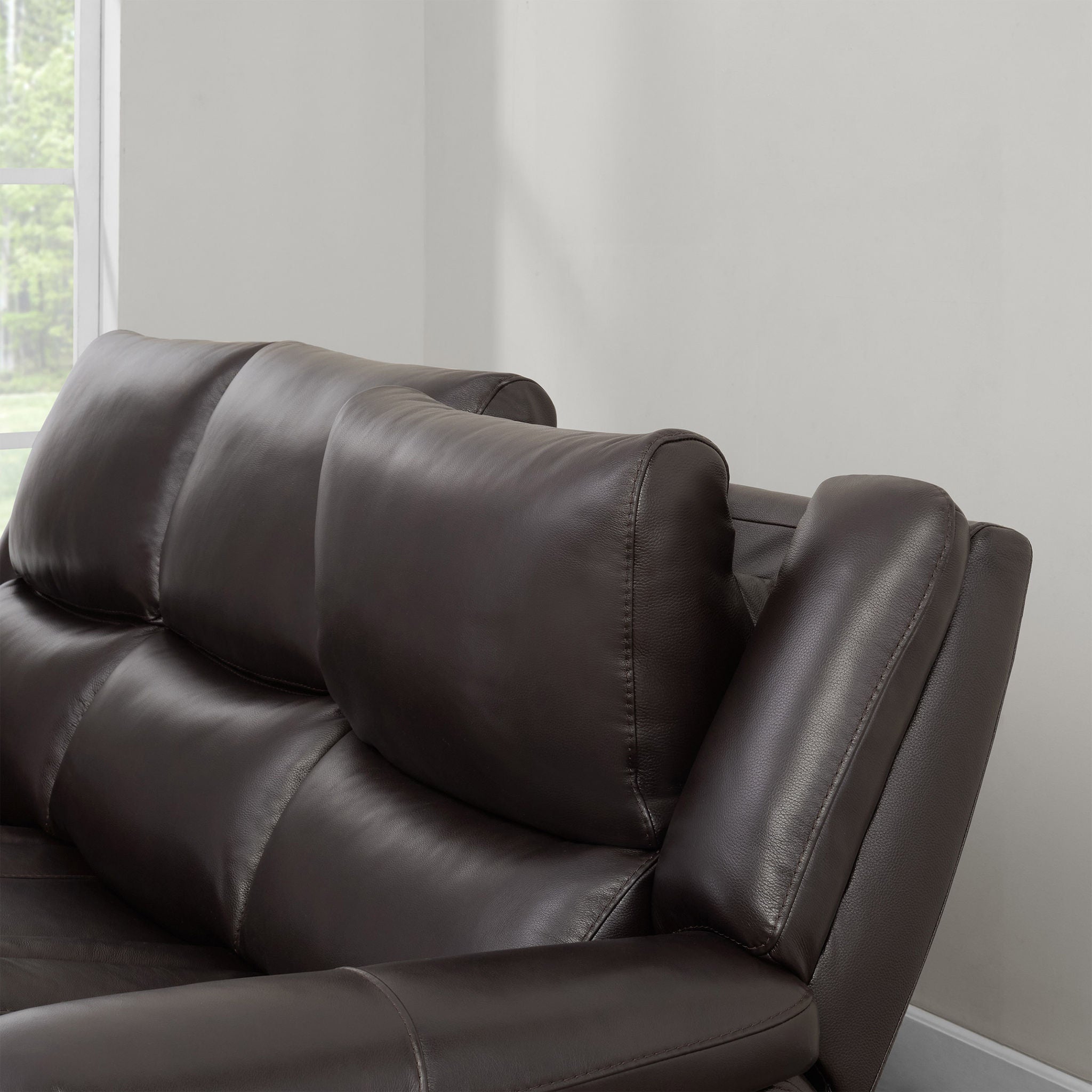 Alba Leather Power Reclining Sofa with Power Headrests