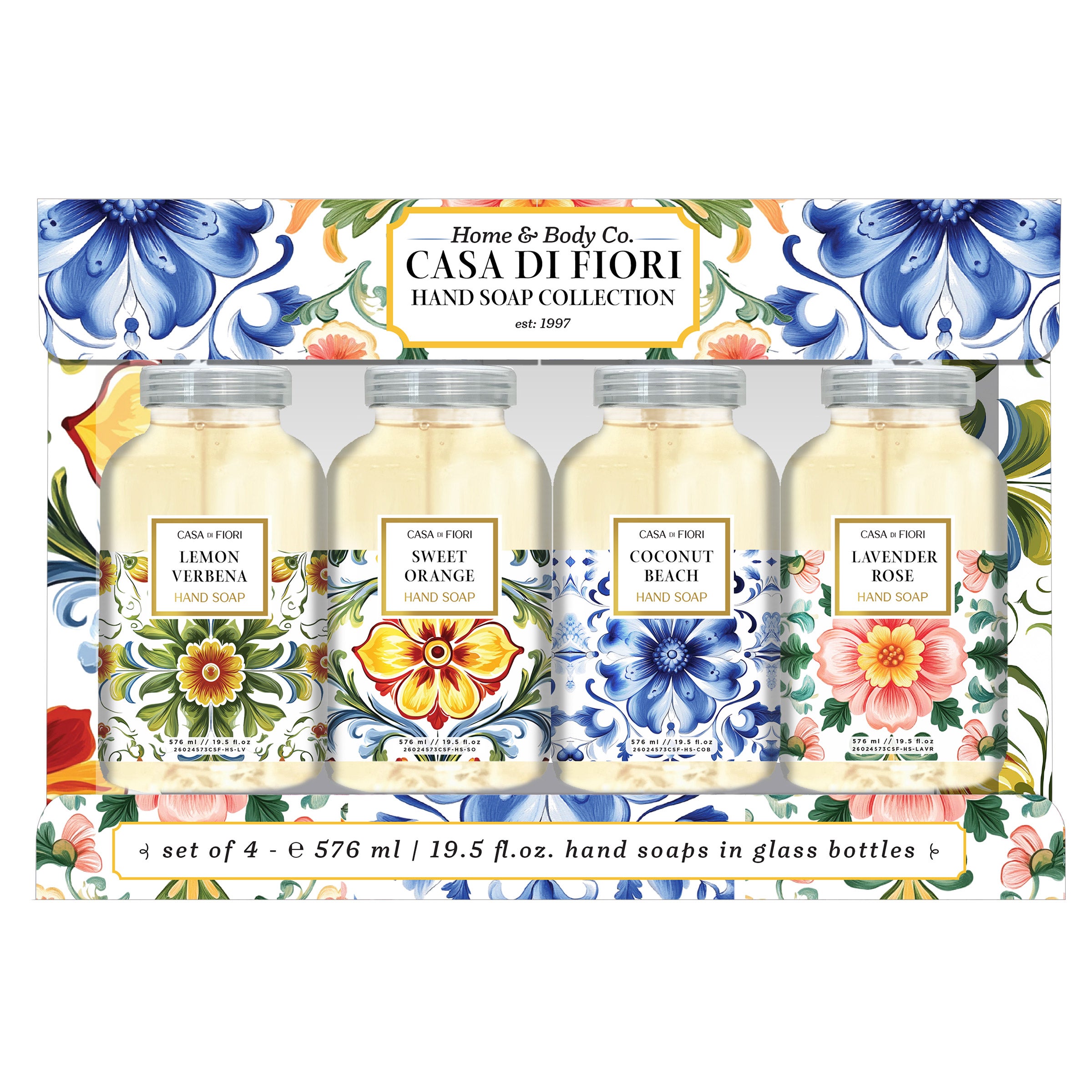 Casa Di Fiori Hand Soap, 19.5 fl oz, 4-count