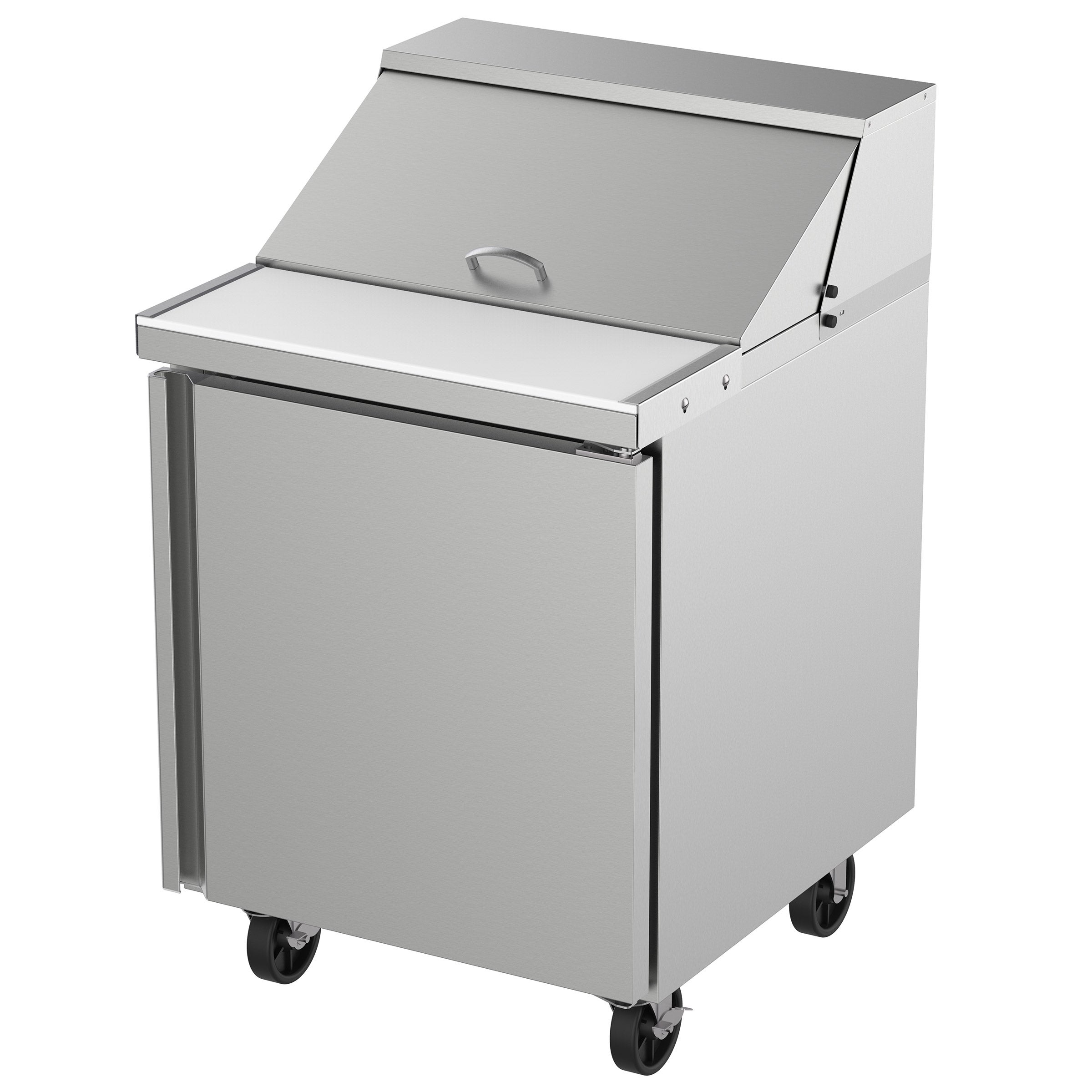 Kutano Commercial 1-Door 27” Sandwich/Salad Top Prep Table, Stainless Steel