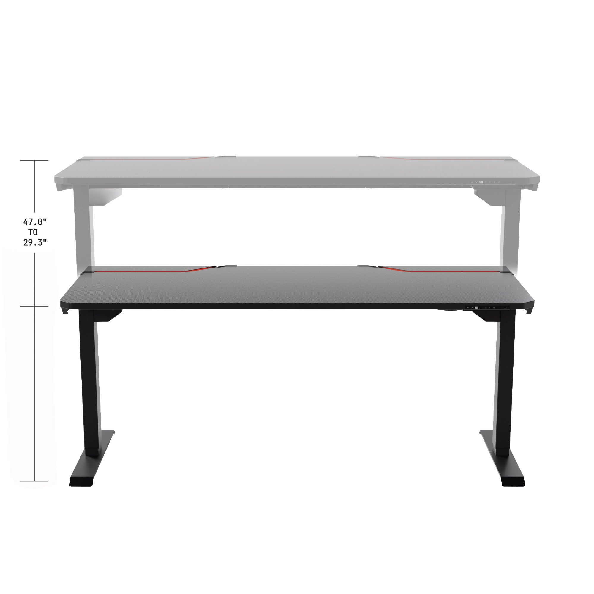 Nightphase 70” Adjustable Height Gaming Desk