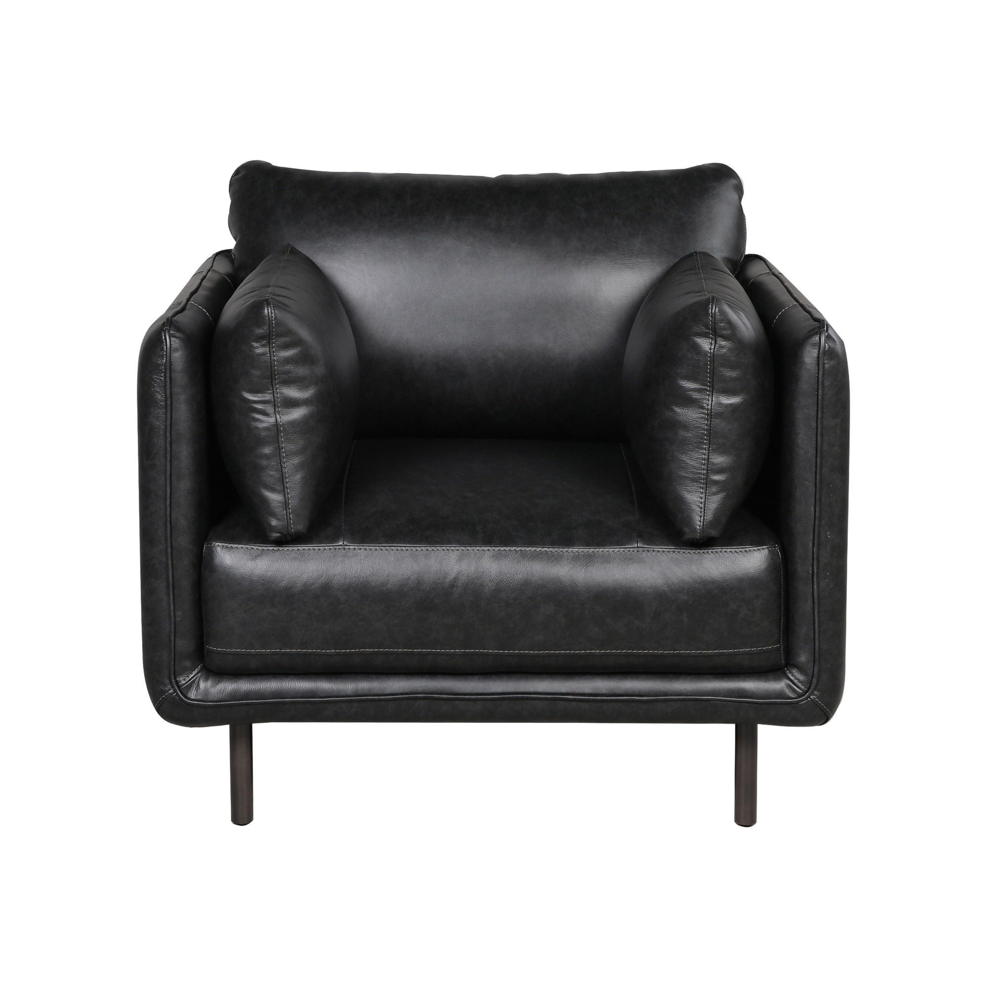 Simone Top Grain Leather Sofa with Matching Chair