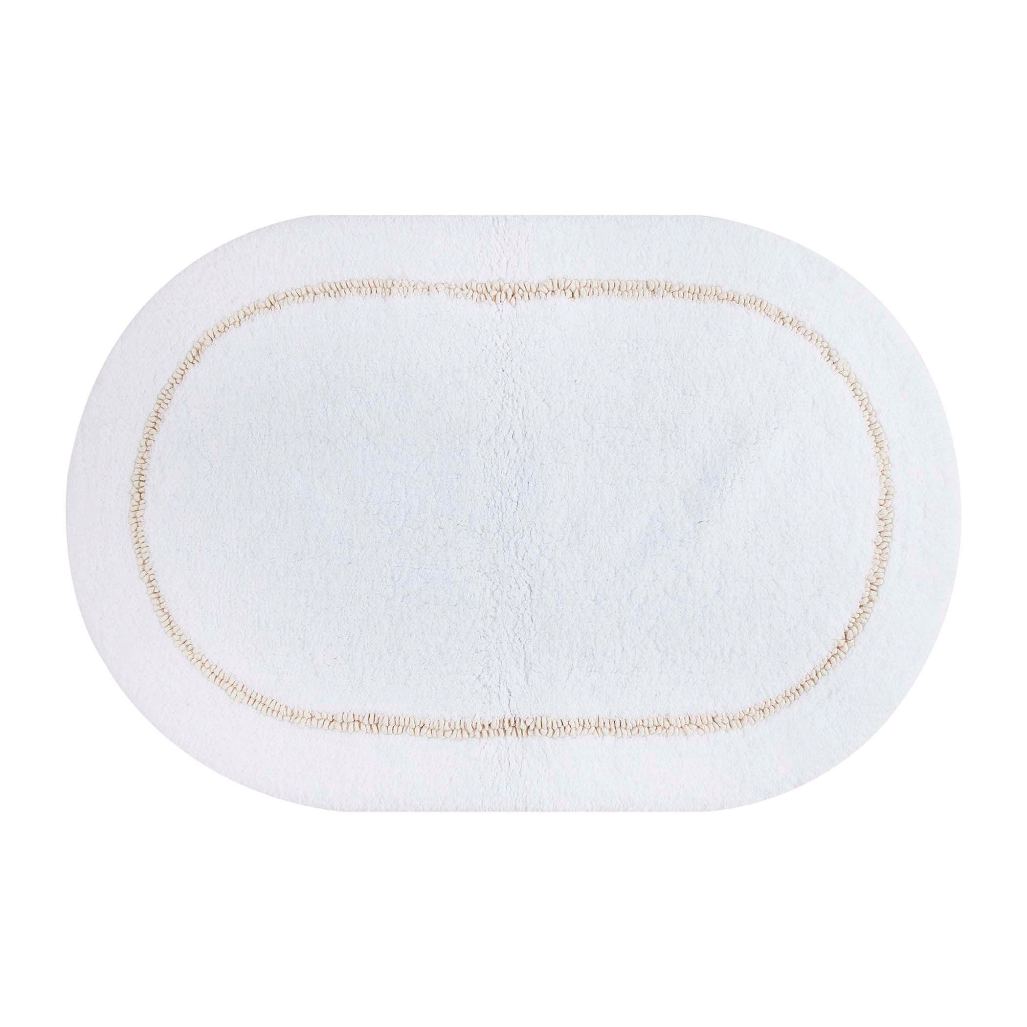 Oval Border Bath Rug