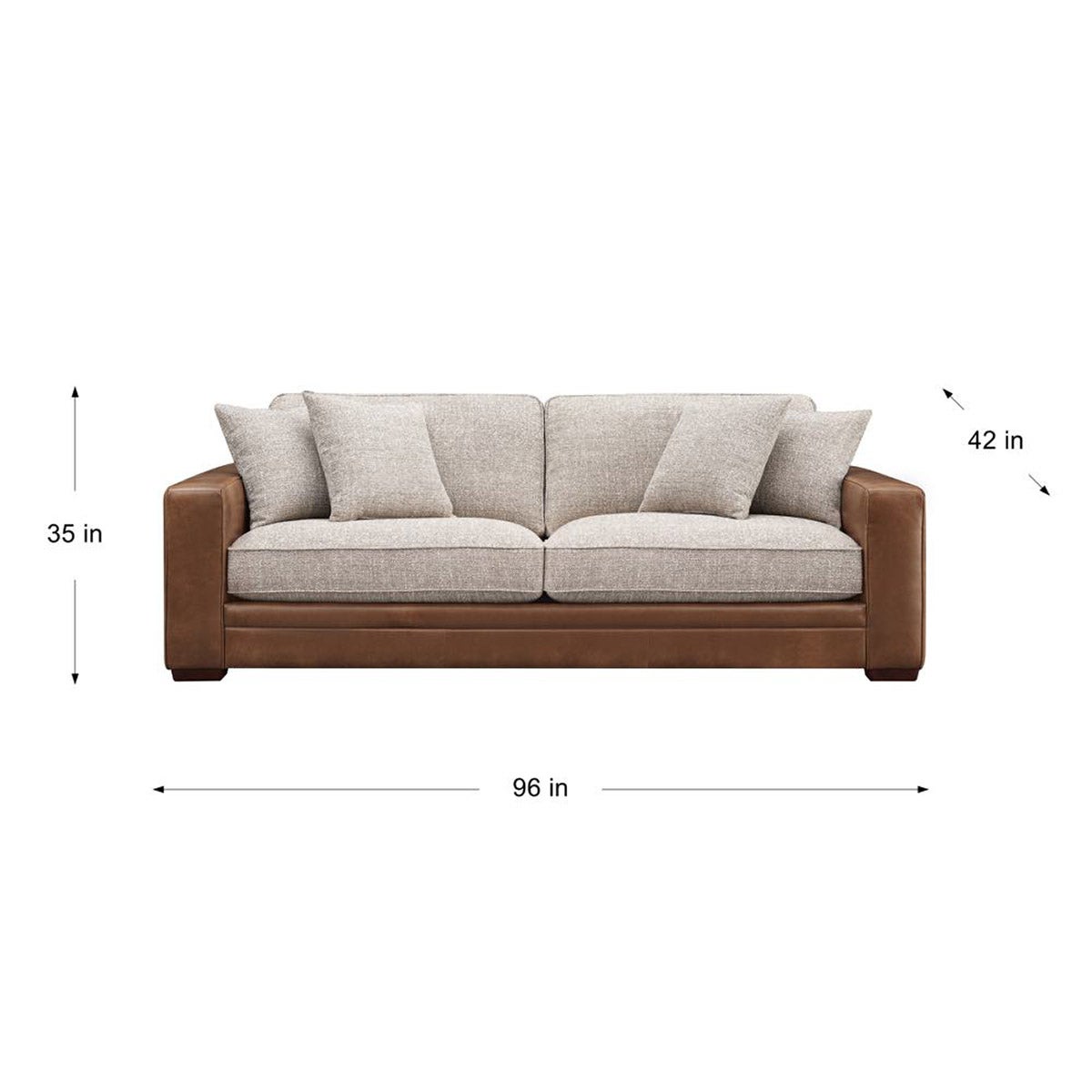 Mitchell Top Grain Leather Sofa, Brown
