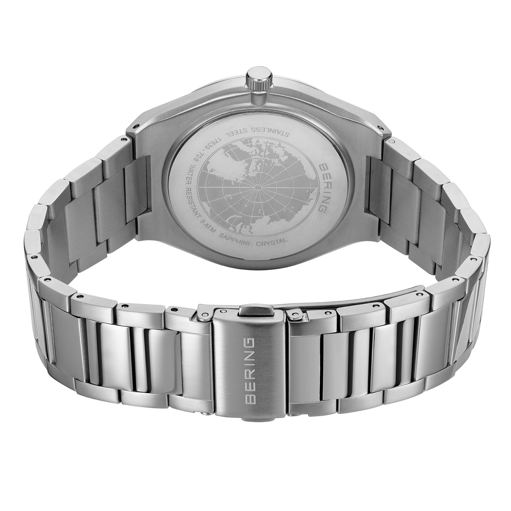 Bering Classic Green Sunray Dial Quartz Men's Watch, 39mm