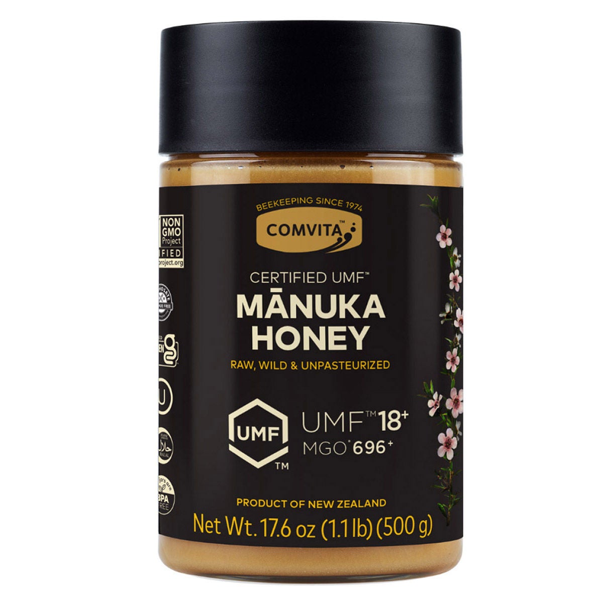 Comvita Certified UMF 18+ (MGO 696+) Raw Manuka Honey, 17.6 oz