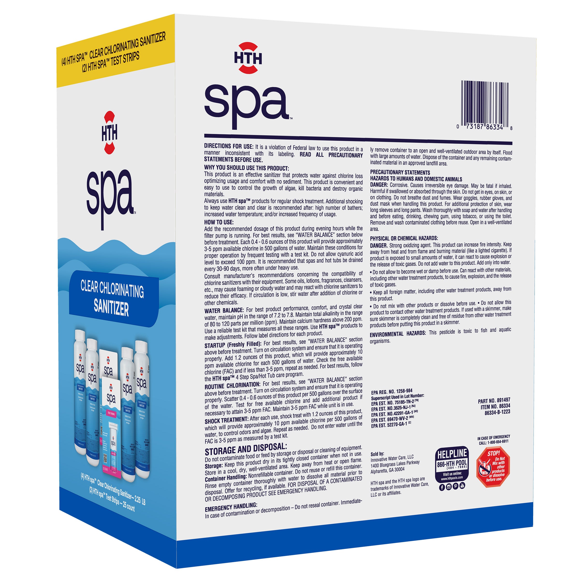 HTH Spa Clear Chlorinating Sanitizer