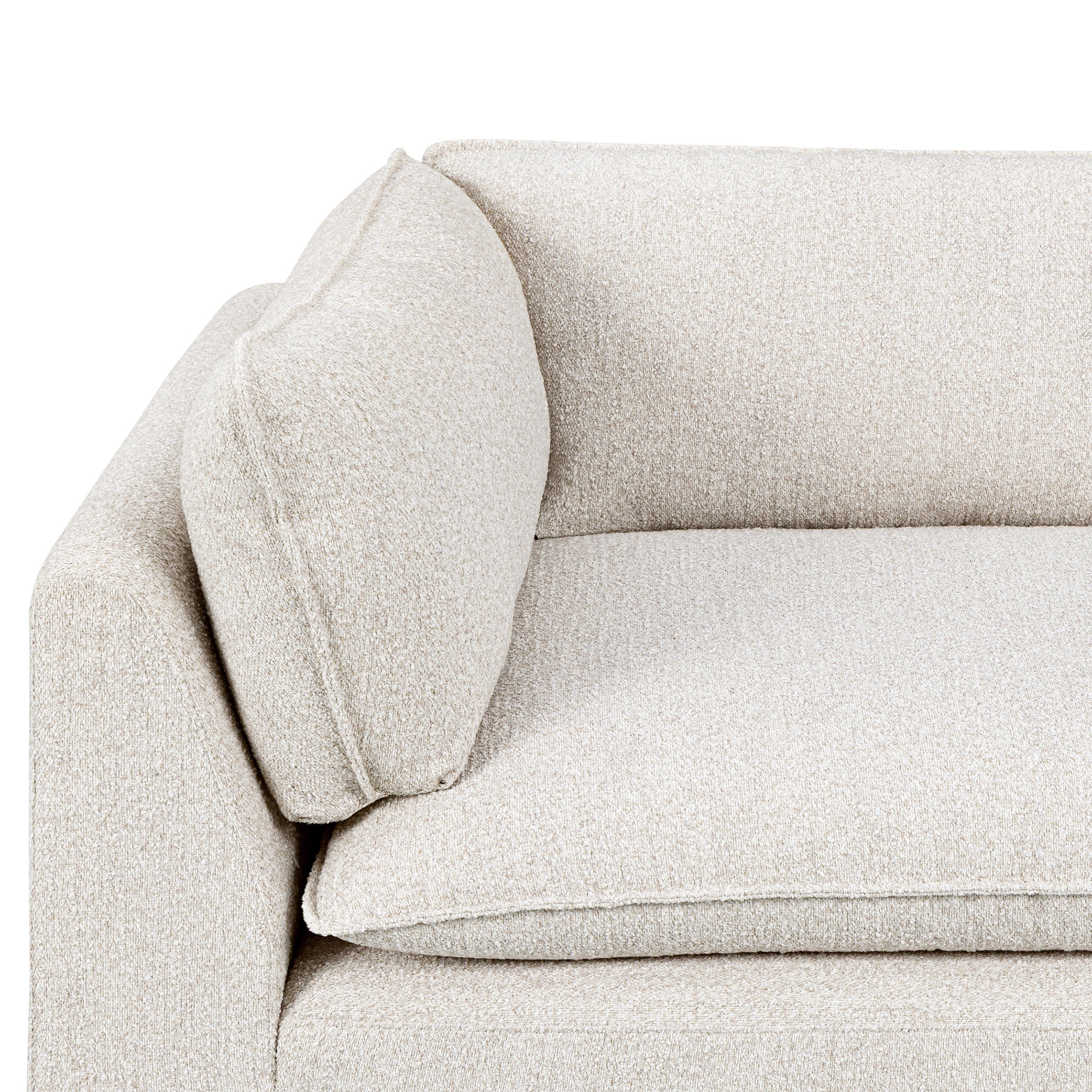 Luxe 4-piece Bouclé Fabric Modular Sectional with Luxury Cloud Seating
