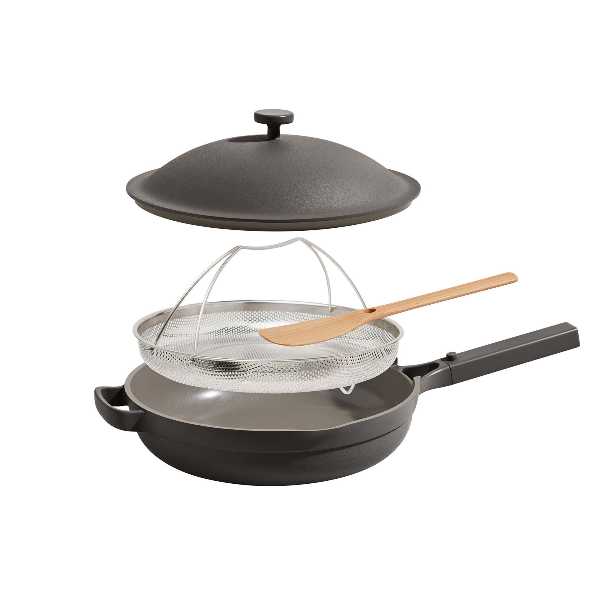 Our Place 4-piece Ceramic Nonstick 12.5” Family Sized Always Pan with Steamer