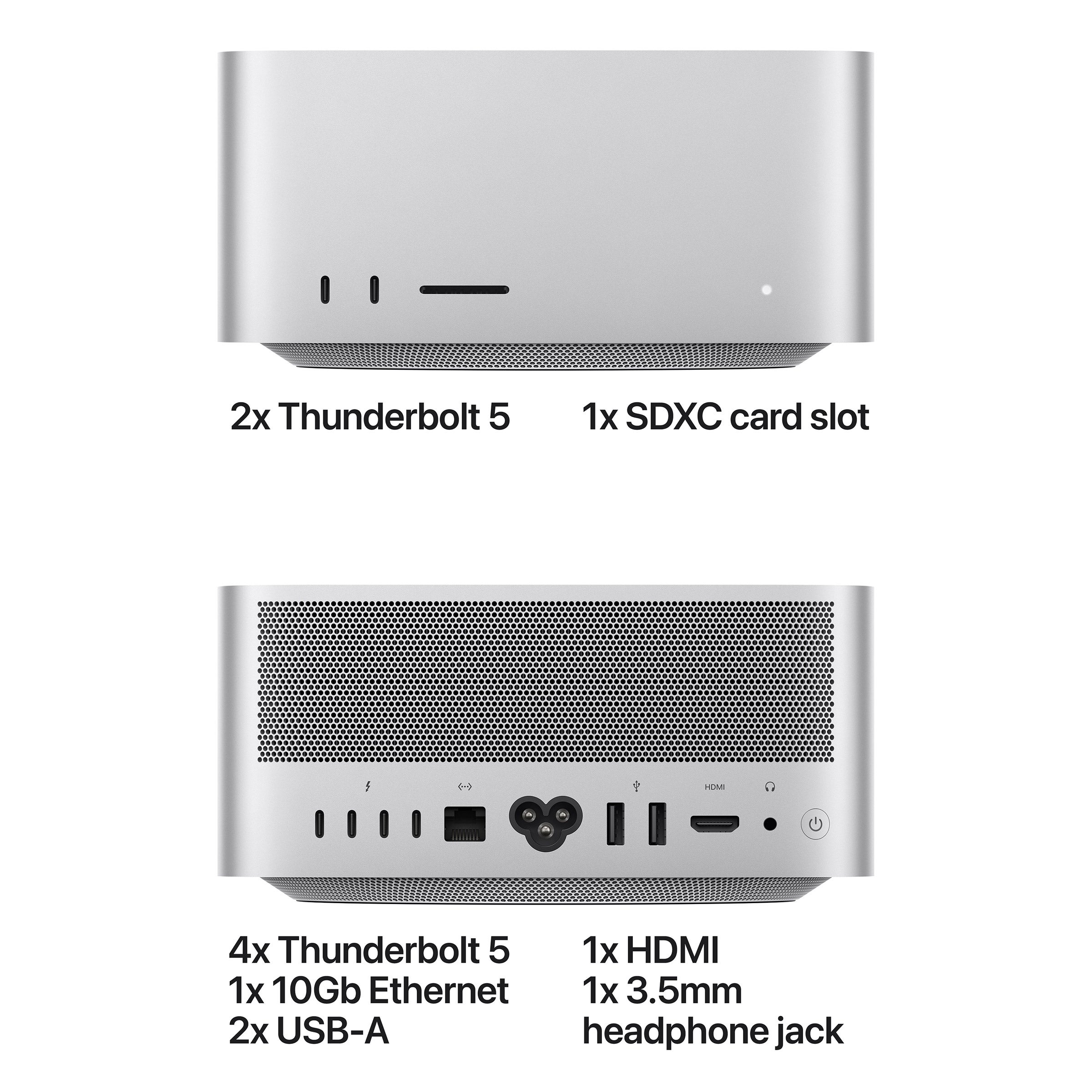 Mac Studio Desktop Computer - Apple M5 Ultra chip, Built for Apple Intelligence, 30-core CPU, 64-core GPU, 96GB Memory, 1TB SSD Storage