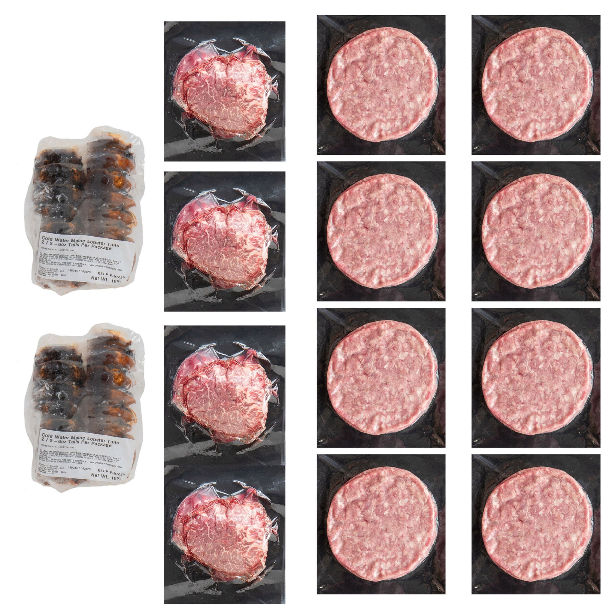 Chicago Steak Premium Angus Beef Surf & Turf, 15 Total Packs, 7 Lbs. Total