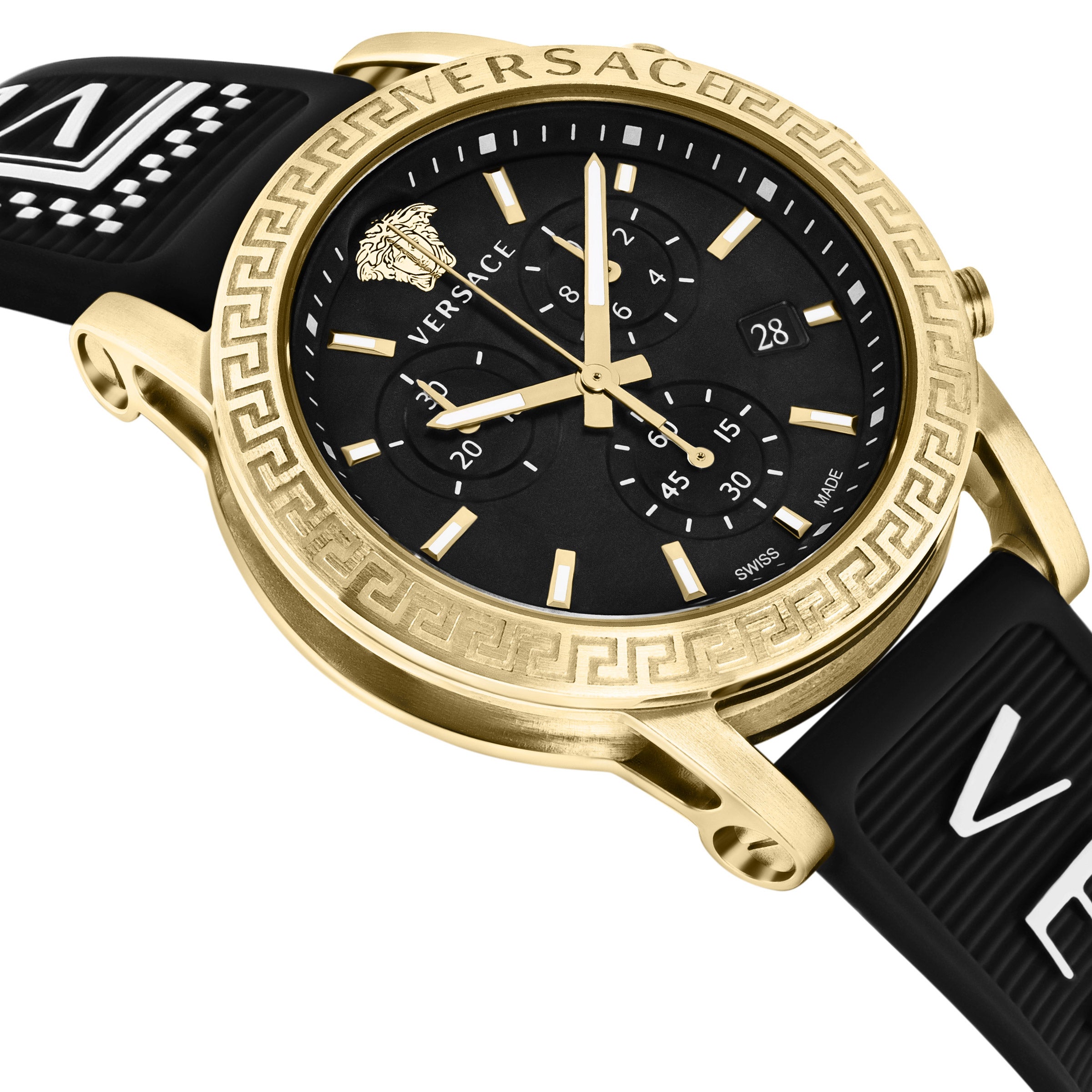 Versace Sport Tech IP Yellow Gold Stainless Steel Women's Quartz Watch, 40mm