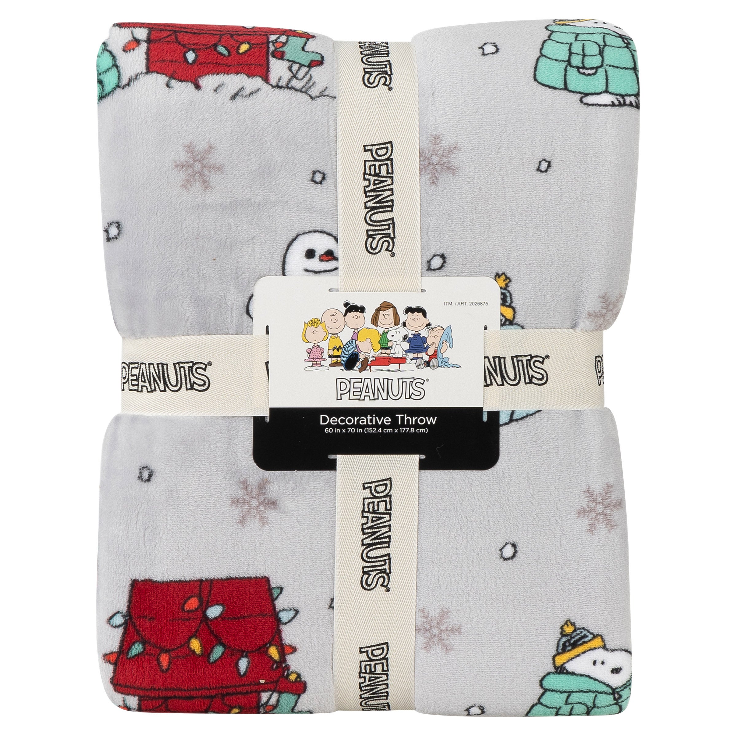 Peanuts Printed VelvetLoft Throw, Holiday 2-pack