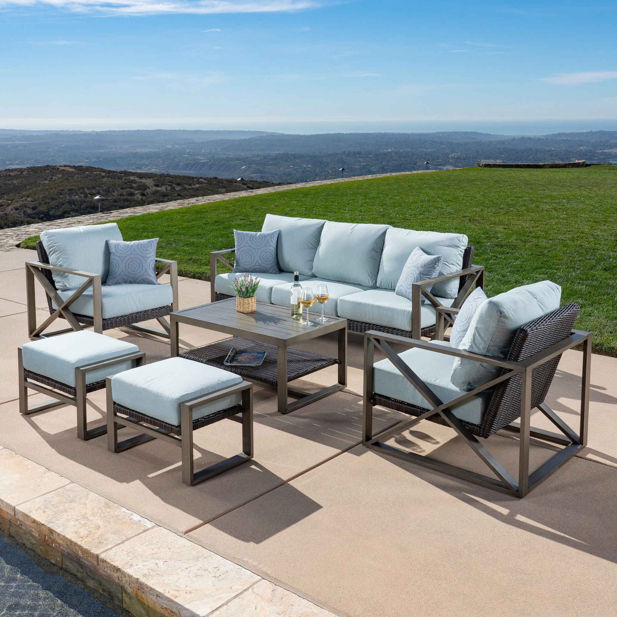 Grand Leisure City Heights 6-piece Outdoor Patio Seating Set