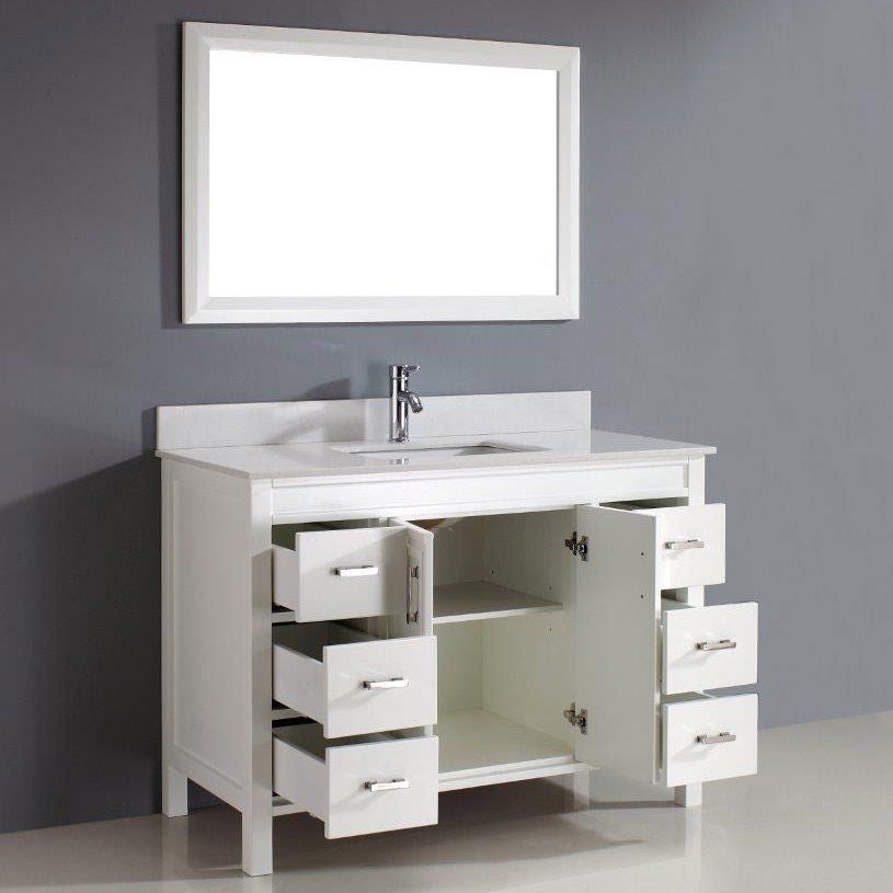 Corniche 48" White Vanity by Studio Bathe
