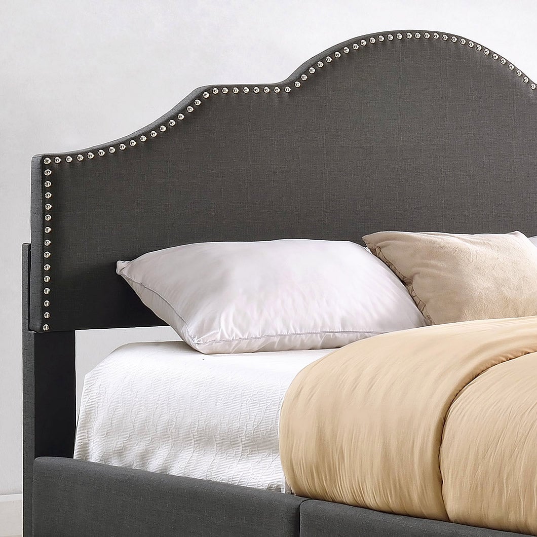 Audrina Queen Upholstered bed Charcoal