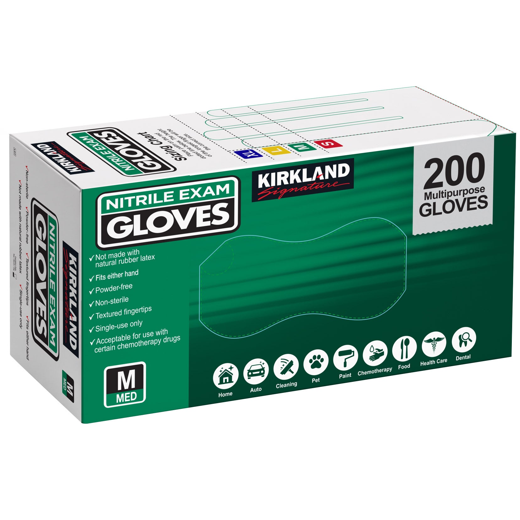 Kirkland Signature Nitrile Exam Gloves, 400-count, Size Medium