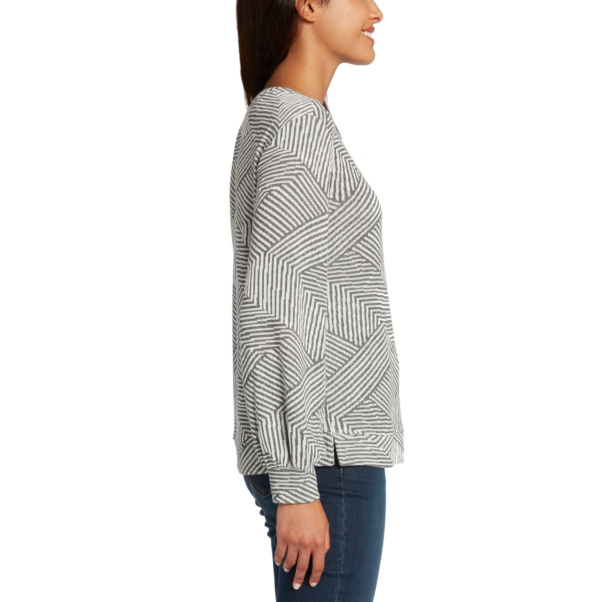 Ellen Tracy Ladies' Jacquard Crewneck Top
