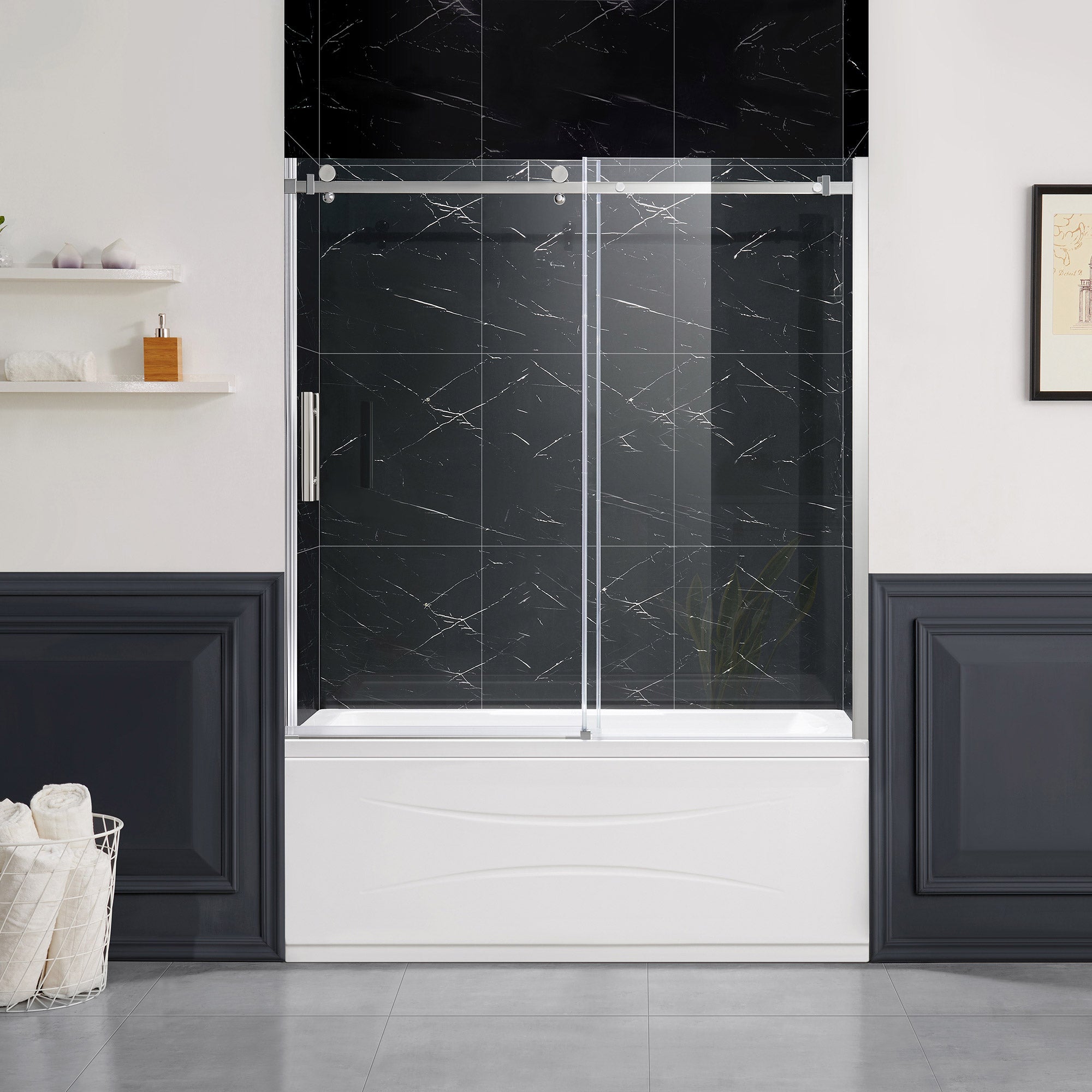 OVE Decors Park 60" Tub Sliding Glass Door