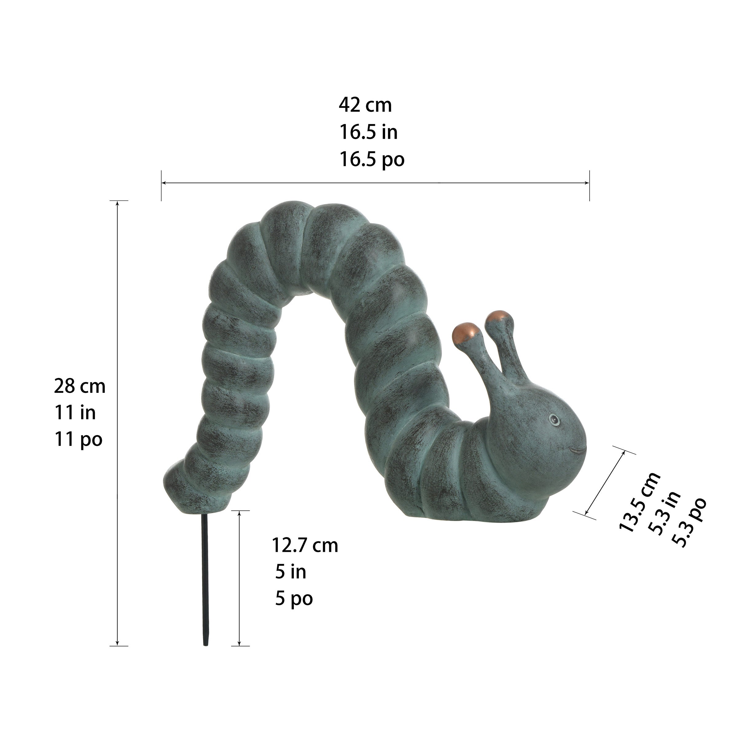 Caterpillar Garden Statue