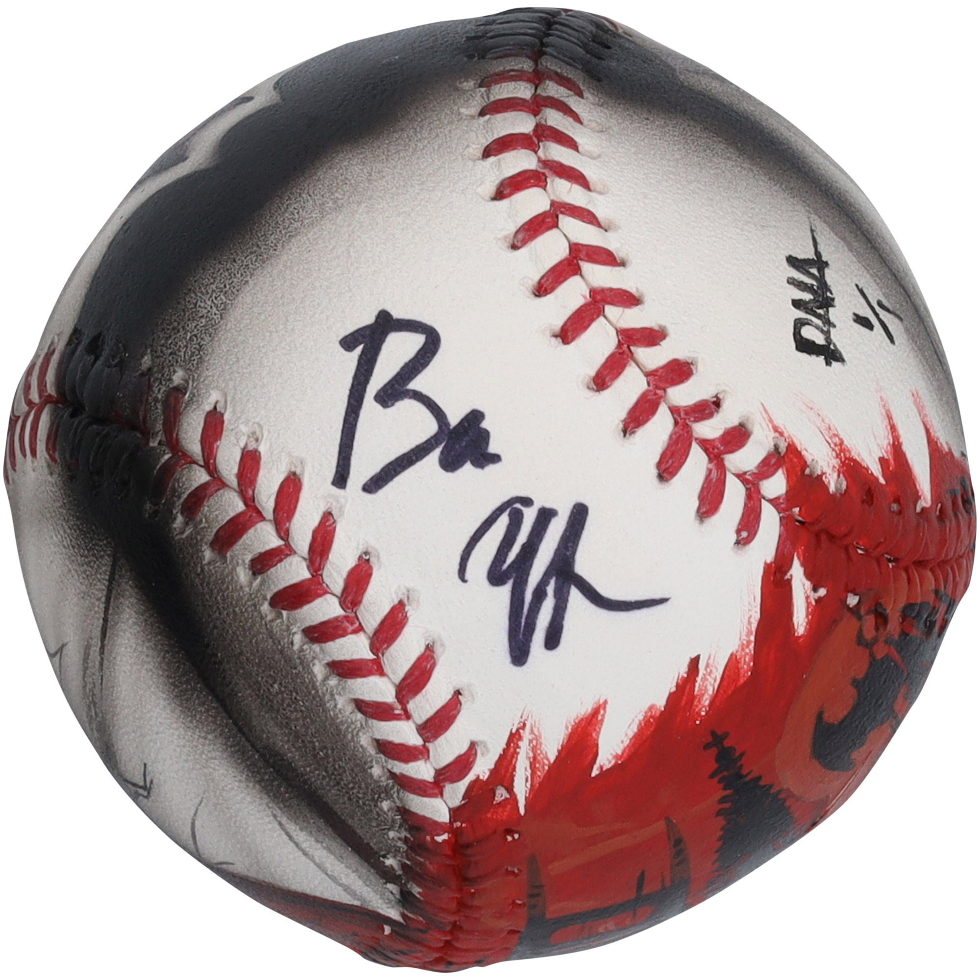 Ben Affleck Batman Autographed Baseball - Art by DNA Paint - Fanatics Authenticated