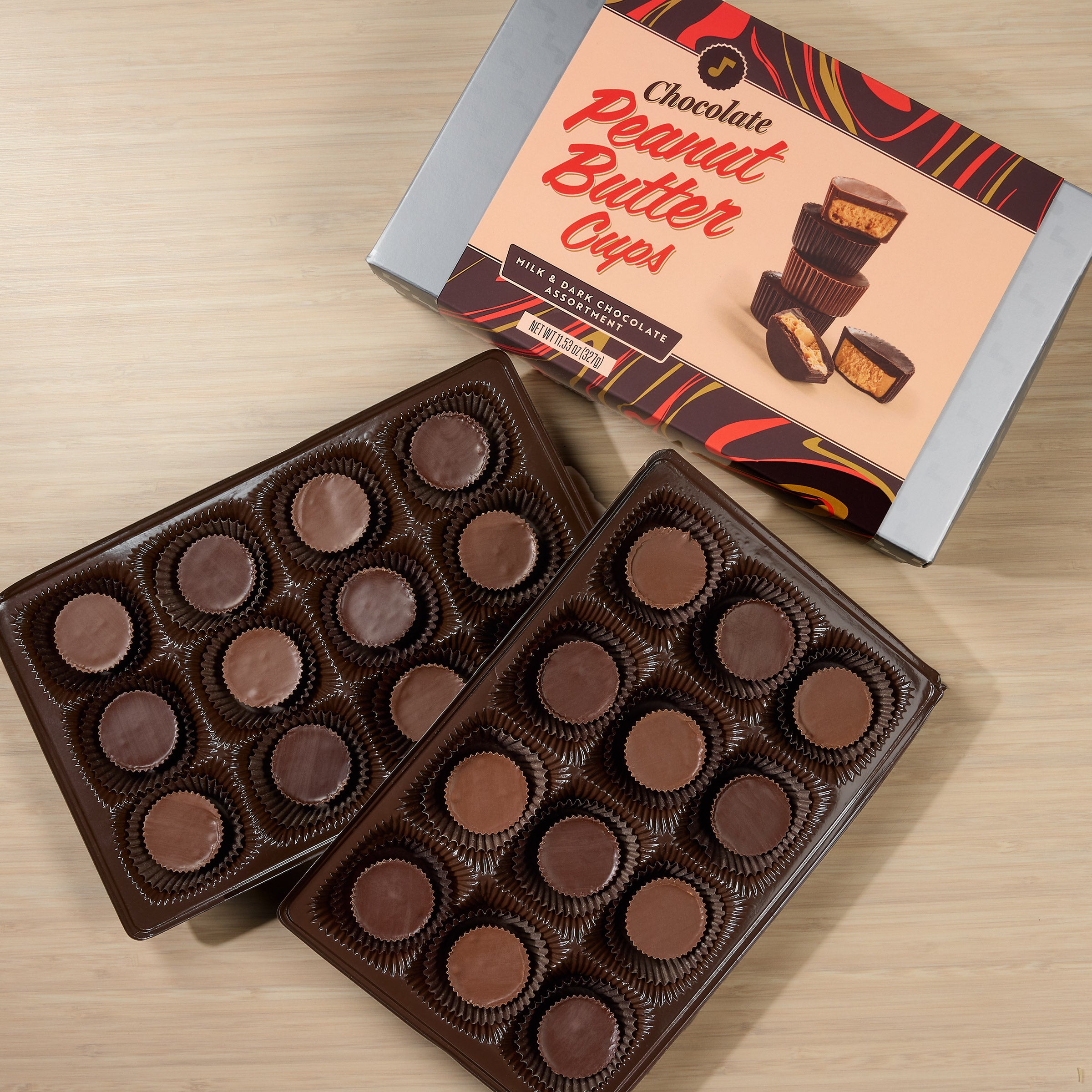 A'cappella Assorted Chocolate Peanut Butter Cups, 24-count