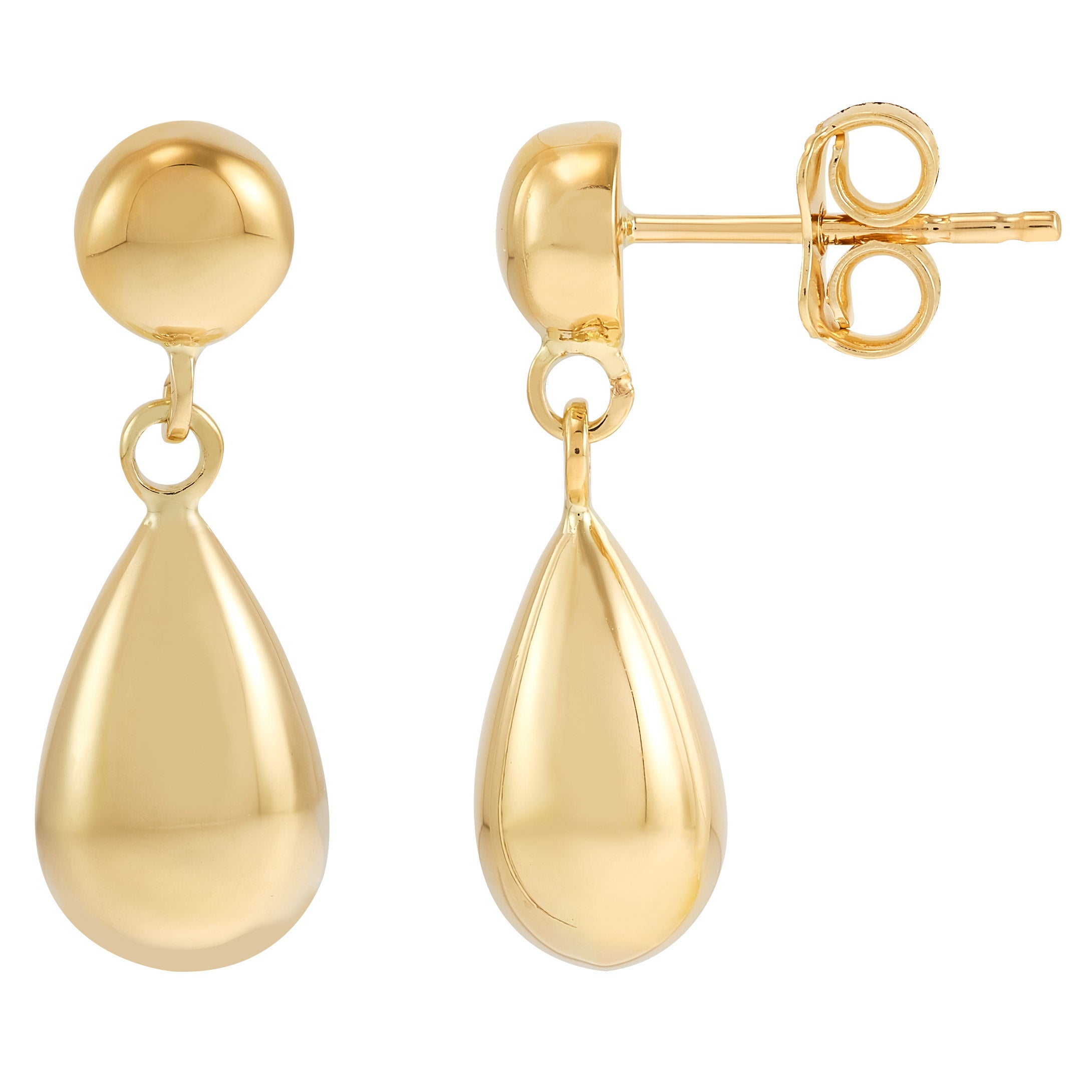 14kt Yellow Gold Teardrop Earrings