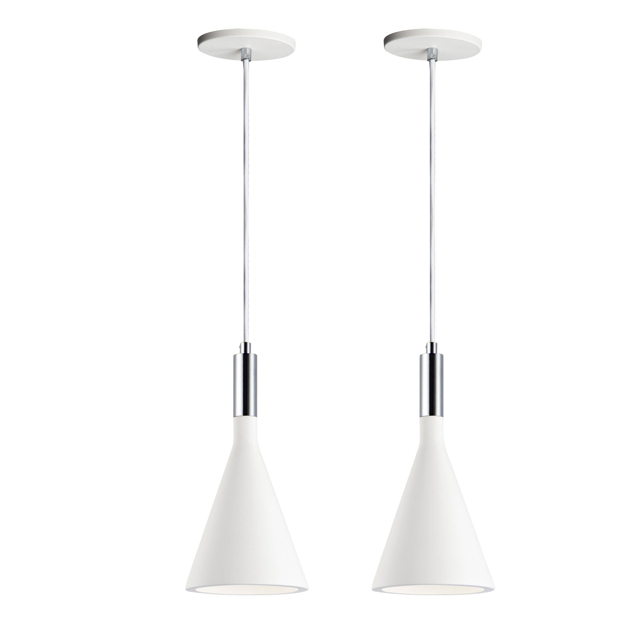 Maxim Funnel Pendant Light with Chrome Accent