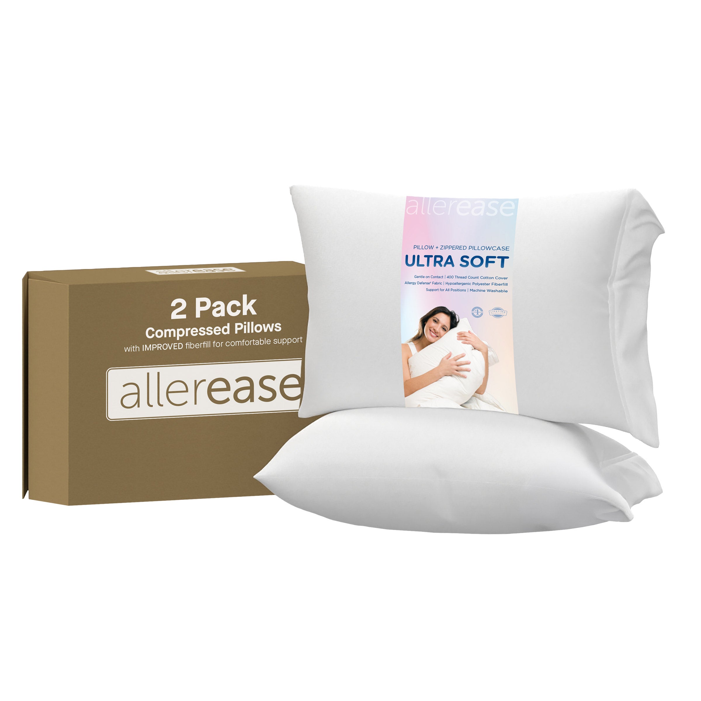 AllerEase Ultra Soft Pillow 2-pack