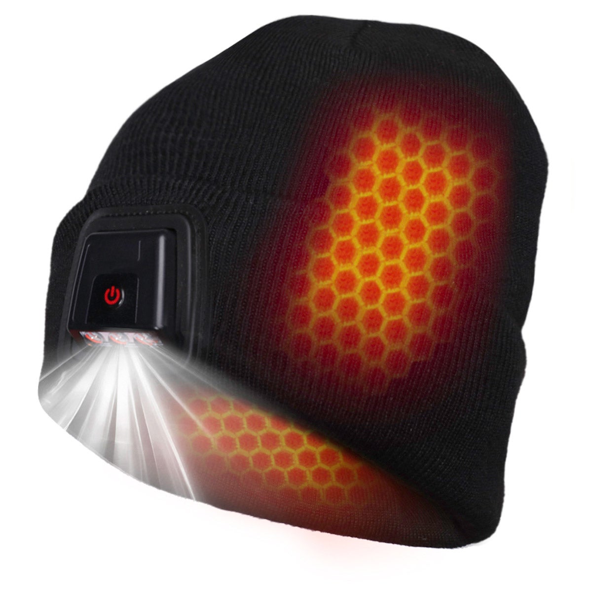 Mobile Warming Heated Beanie with LED Light