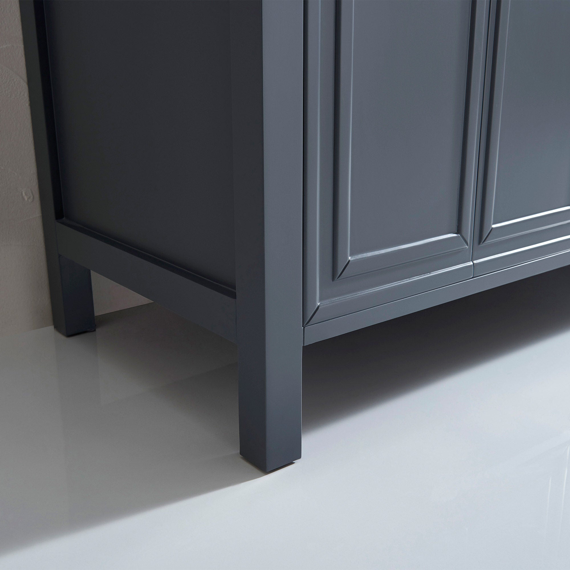 Corniche 60” Gray Double Sink Vanity by Studio Bathe