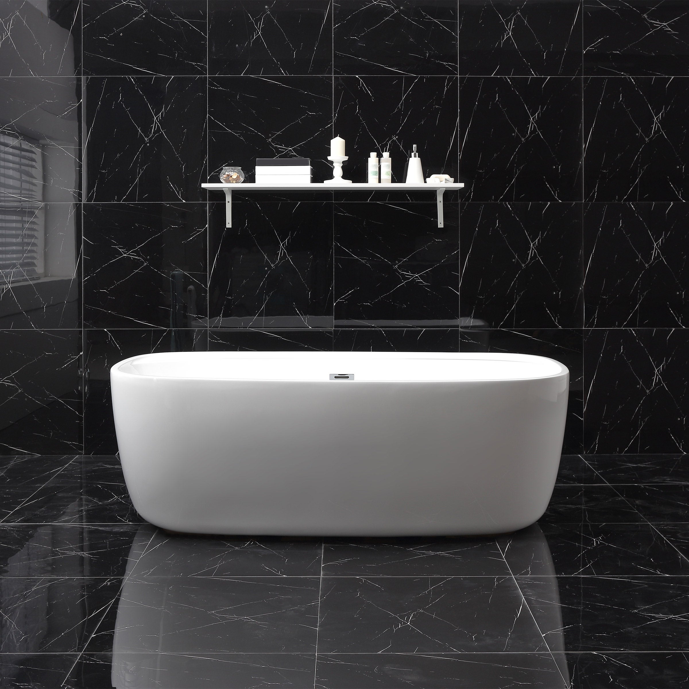 OVE Volta Freestanding White Acrylic Tub