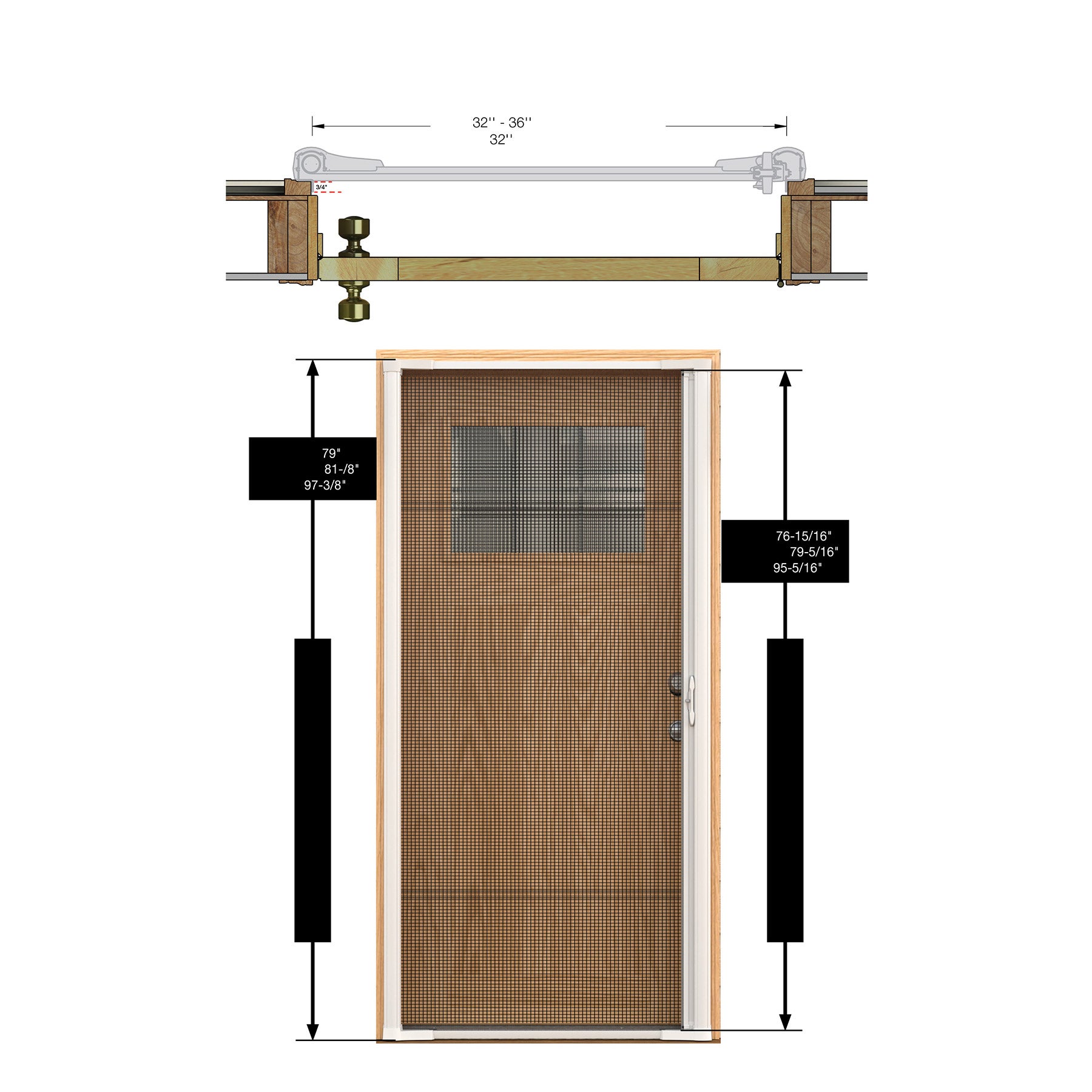 Cool Retractable Screen Door for Single Door Opening